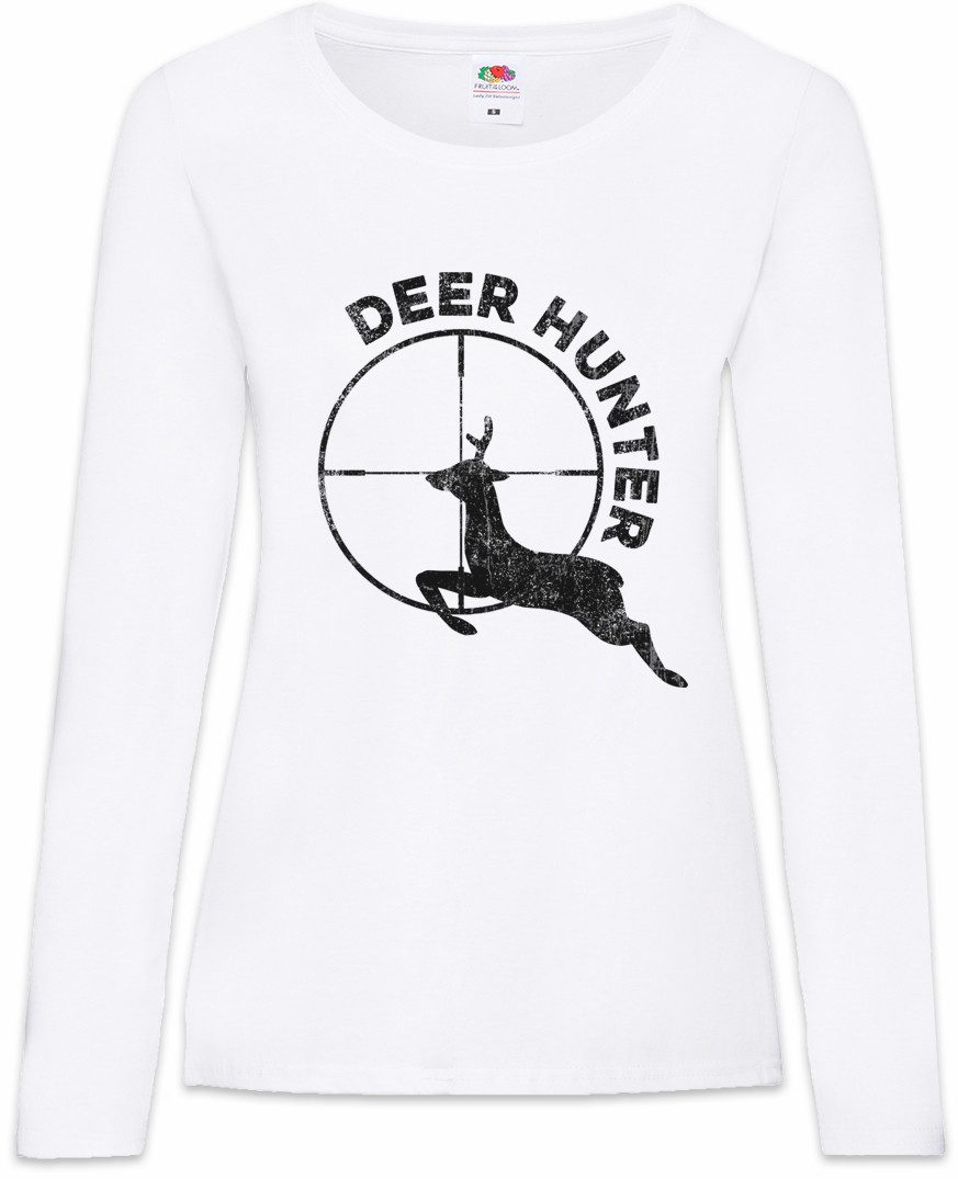 Langarmshirt Deer Hunter Damen Langarmshirt Hirsch Reh Jagd Jäger Bär Geweih Deer