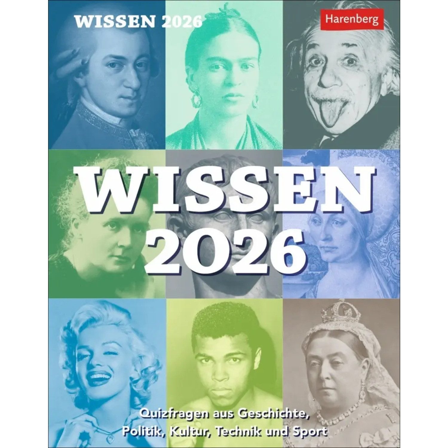 Harenberg Kalender Verlag Abreißkalender Wissen Tagesabreißkalender 2026 - Quizfragen aus Geschichte,...
