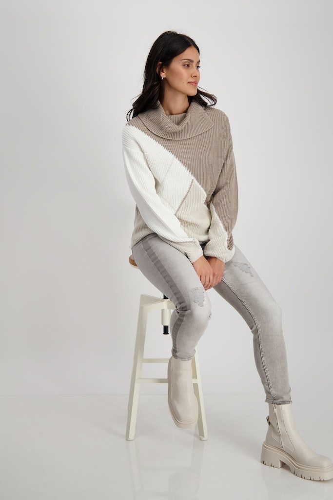 Monari Rundhalspullover