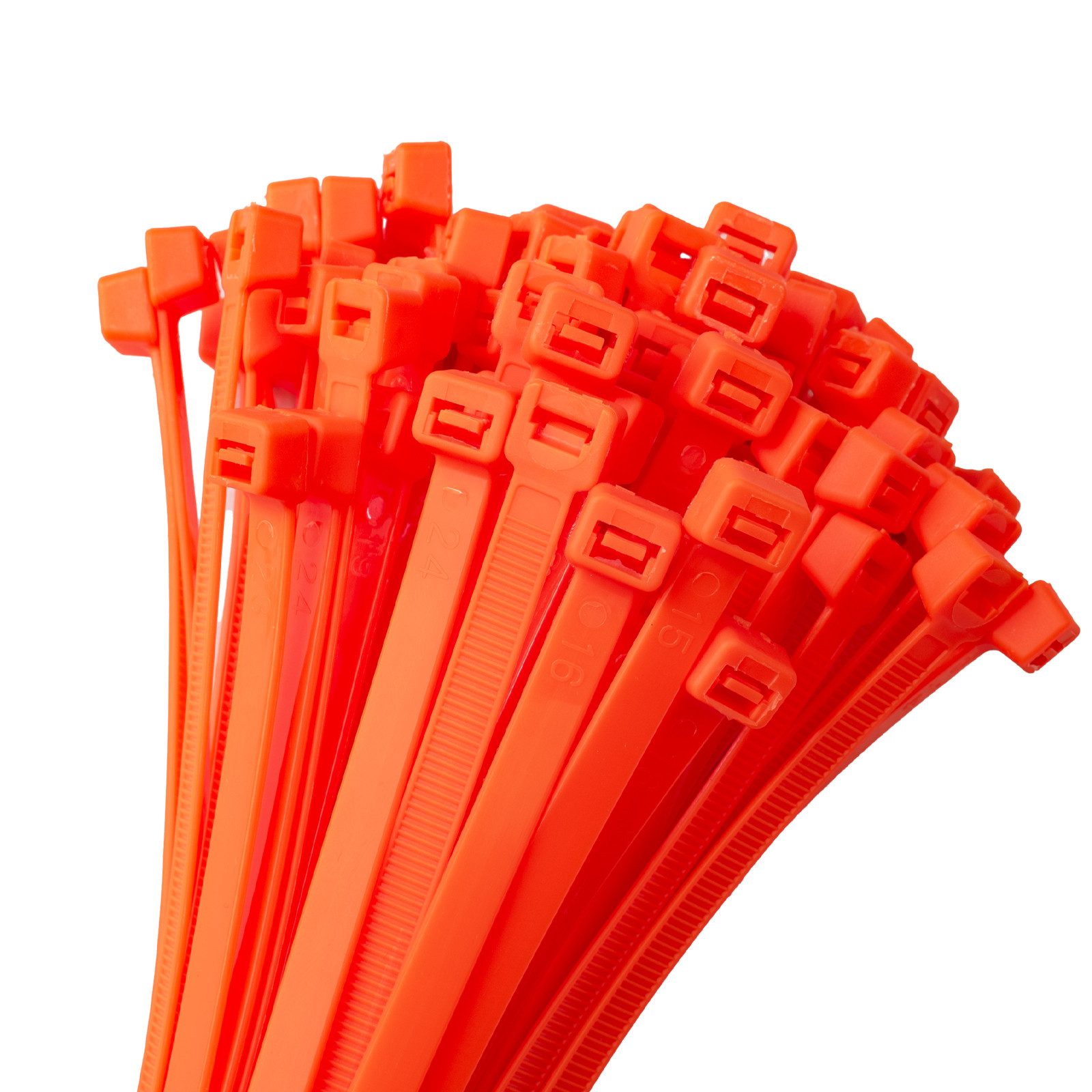 HORZEFIX Kabelbinder set orange lang uv beständig Universalbinder 2,5, 3,6, 4,8, 7,6 breit (Packung, 500-St., VPE= 5 x 100 Kabelbinder im Polybeutel)