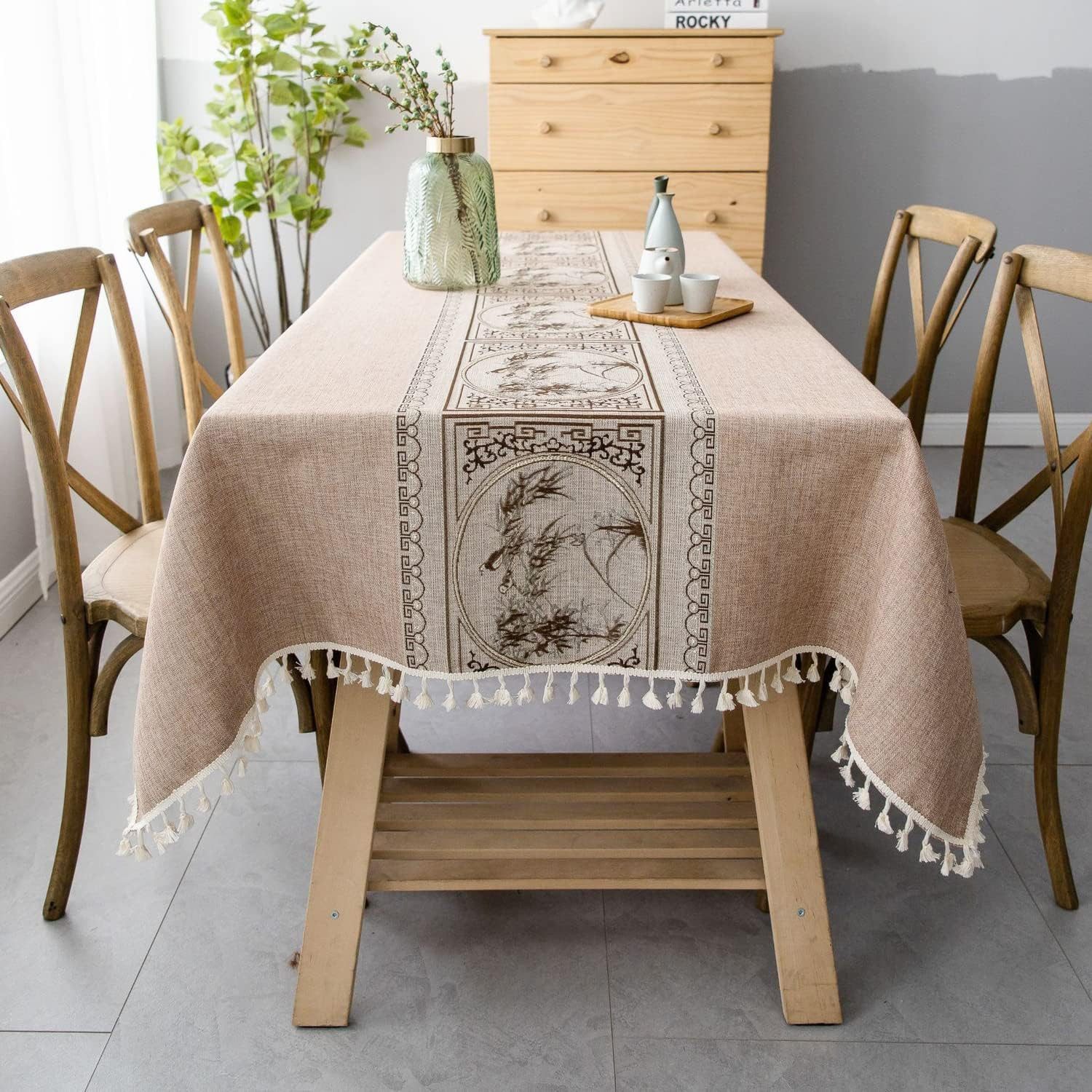 BYSURE Tischdecke (1-tlg), Tischdecke Leinen Boho günstig online kaufen
