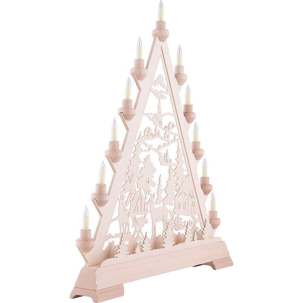 Kunstgewebe Taulin Schwibbogen Lichterspitze Forsthaus (56cm) von Kunstgewerbe Taulin – Bild 3 von 3