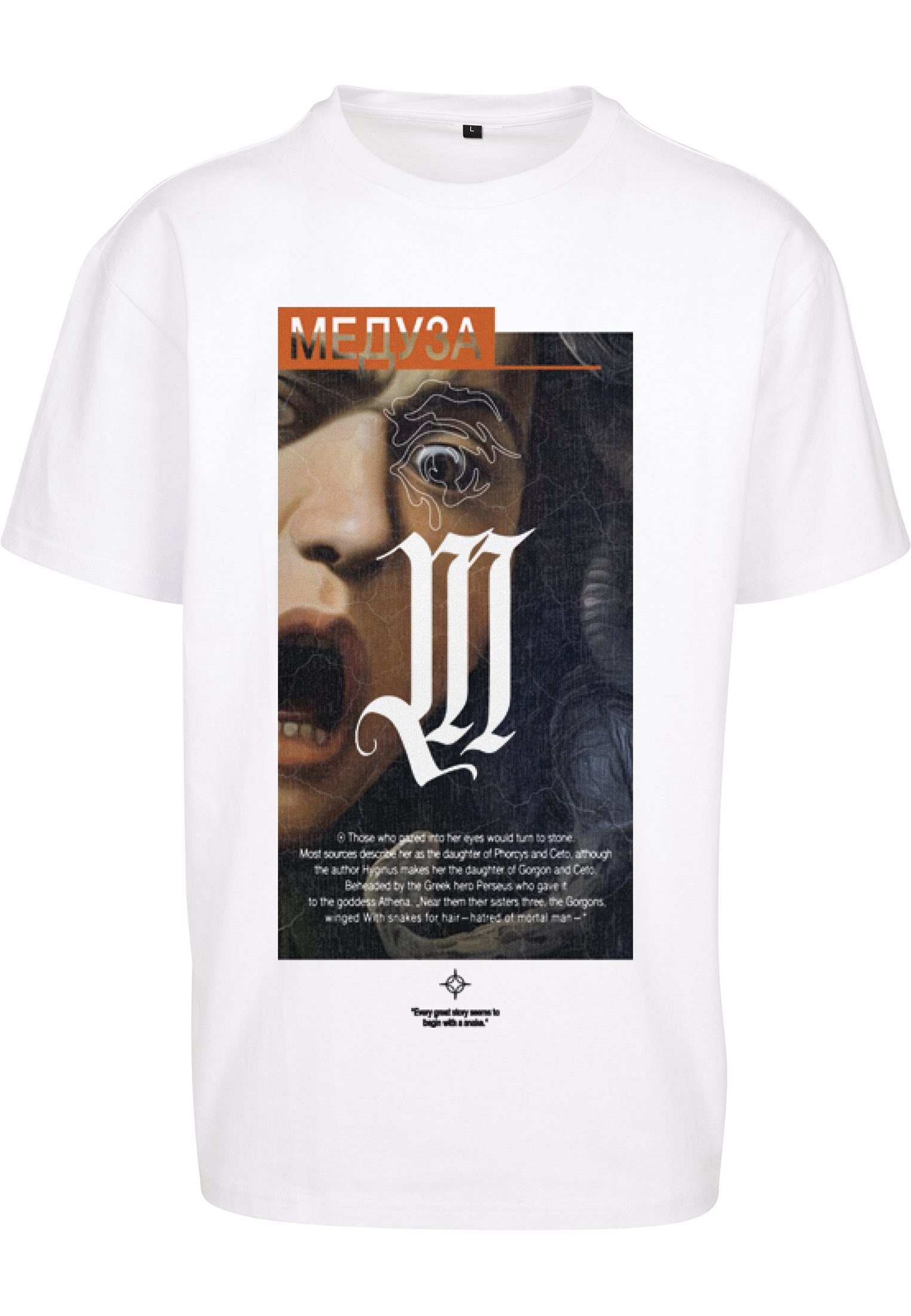 Oversize Dusa Painting Mister Tee Kurzarmshirt white Upscale Tee by (1-tlg) Accessoires