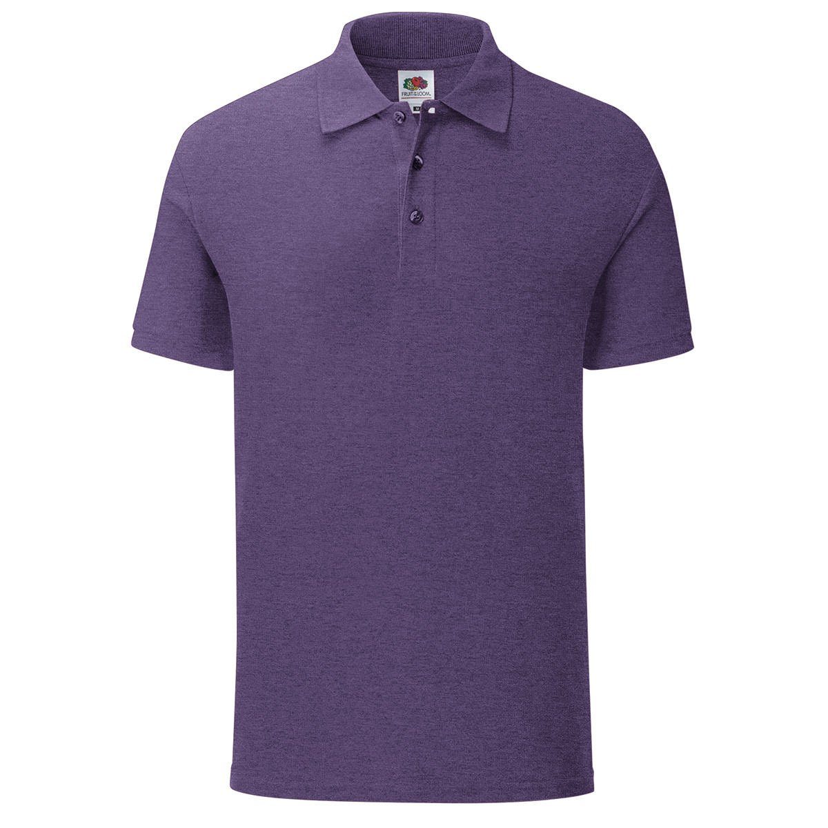 the the violett Polo Poloshirt Fruit Loom Loom Iconic of Fruit of meliert