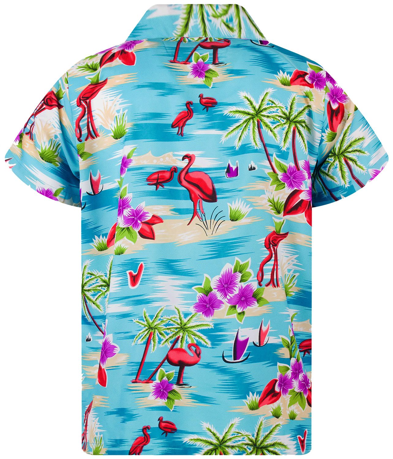 King Kameha Hawaiihemd Flamingos Funky Hawaii-Hemd Herren Kurzarm Front-Tas günstig online kaufen