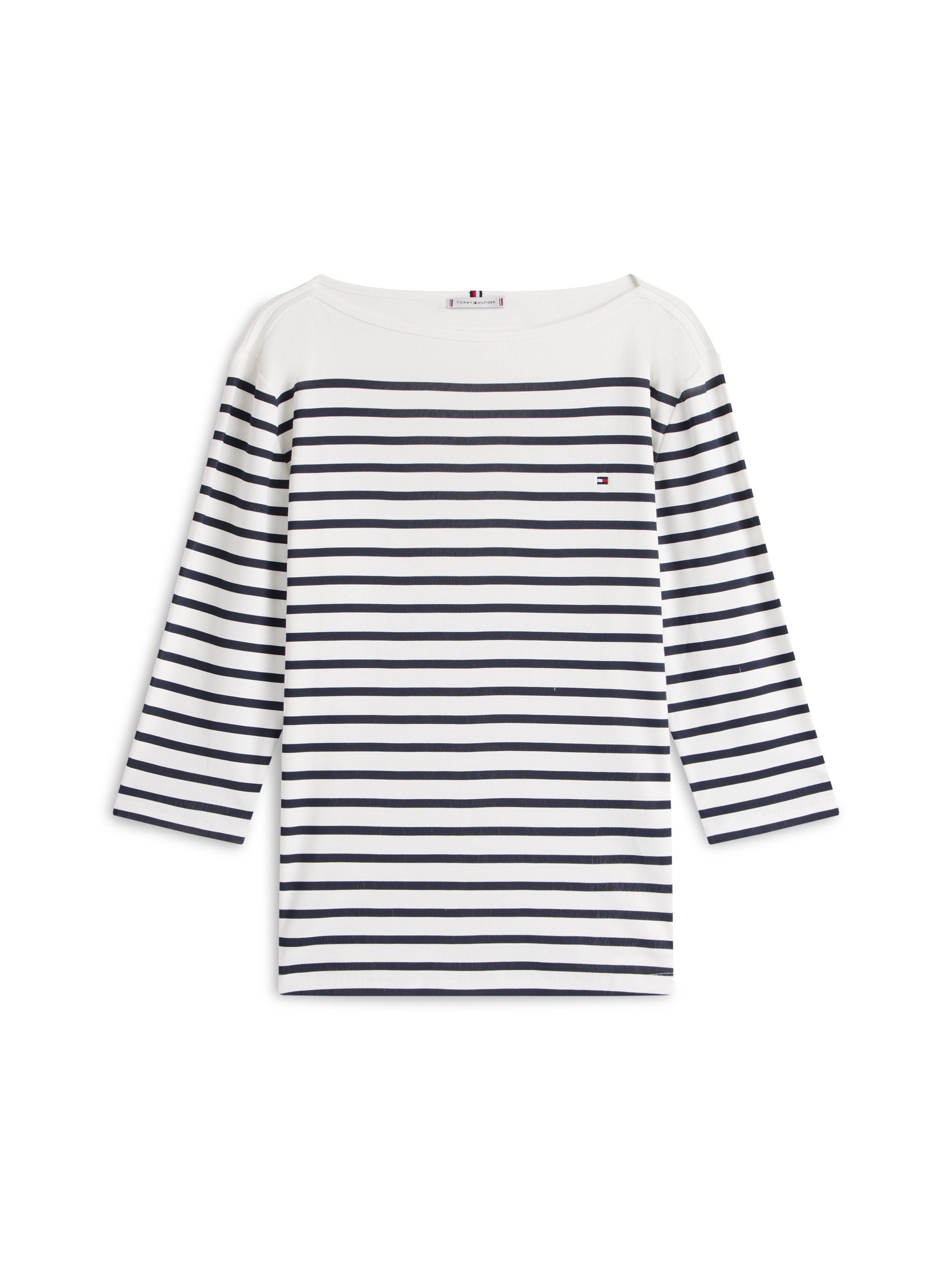 Ecru / Dark Night Navy Stripe