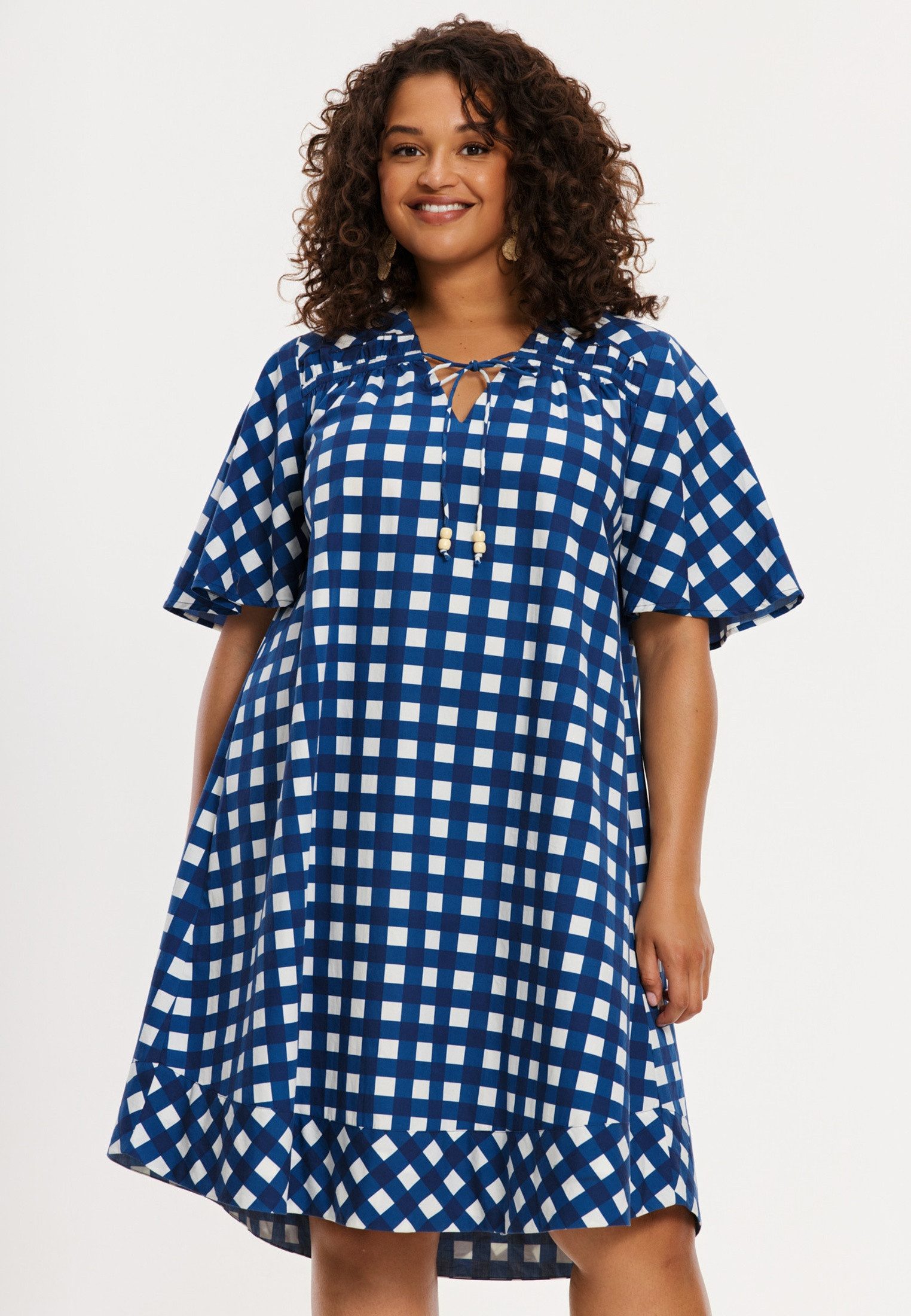 YOEK A-Linien-Kleid Damen Kleid mit Druck