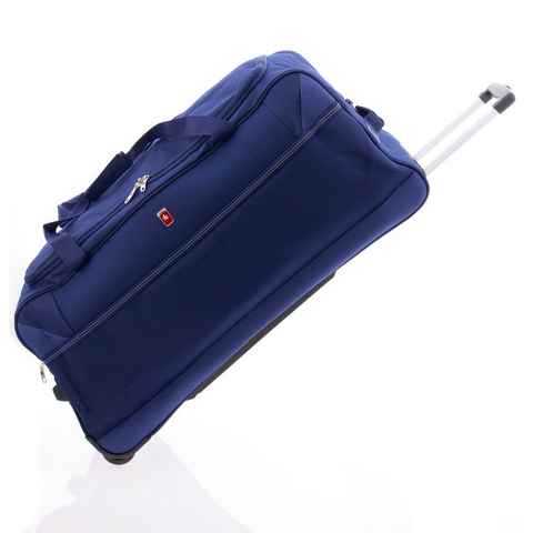 GLADIATOR Reisetasche mit Rollen - JUMBO - 80 cm - 104 Liter - Rollentasche, Trolleytasche, Gewicht: 2,8 kg, Trolley-Reisetasche Sporttasche - blau