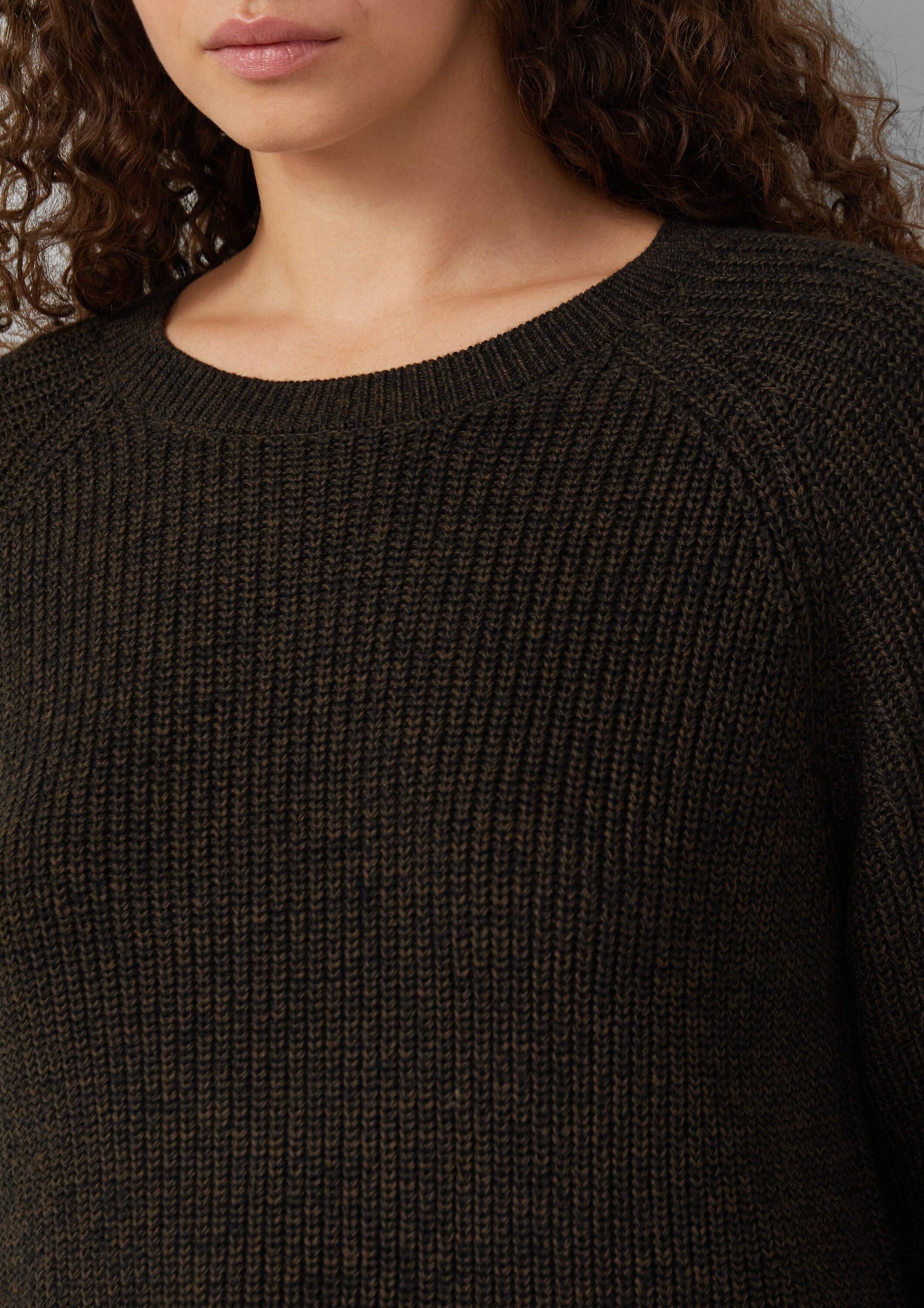 QS Longpullover Strickpullover Melierter Strickpullover