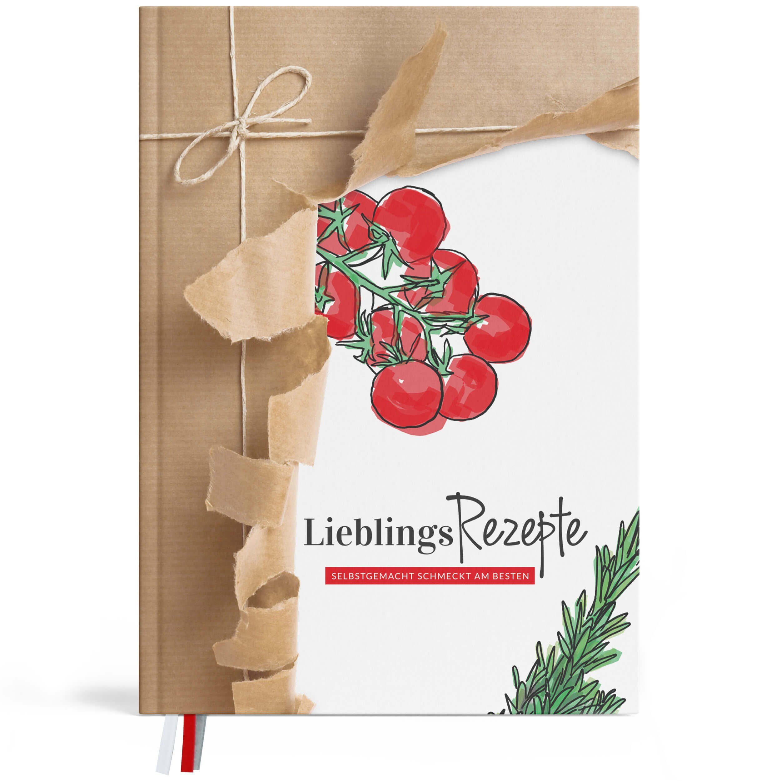 TOBJA Notizbuch Rezeptbuch zum Selberschreiben DIN A4 Packpapier, Backen Hardcover DIY Packpapier Rezeptbuch zum selbst gestalten