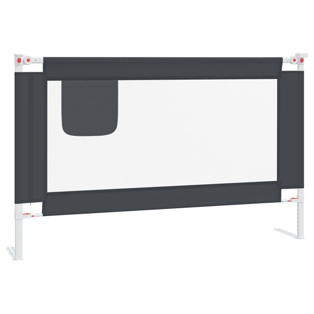 vidaXL Bettschutzgitter, Kleinkind-Bettschutzgitter Dunkelgrau 120x25 cm Stoff