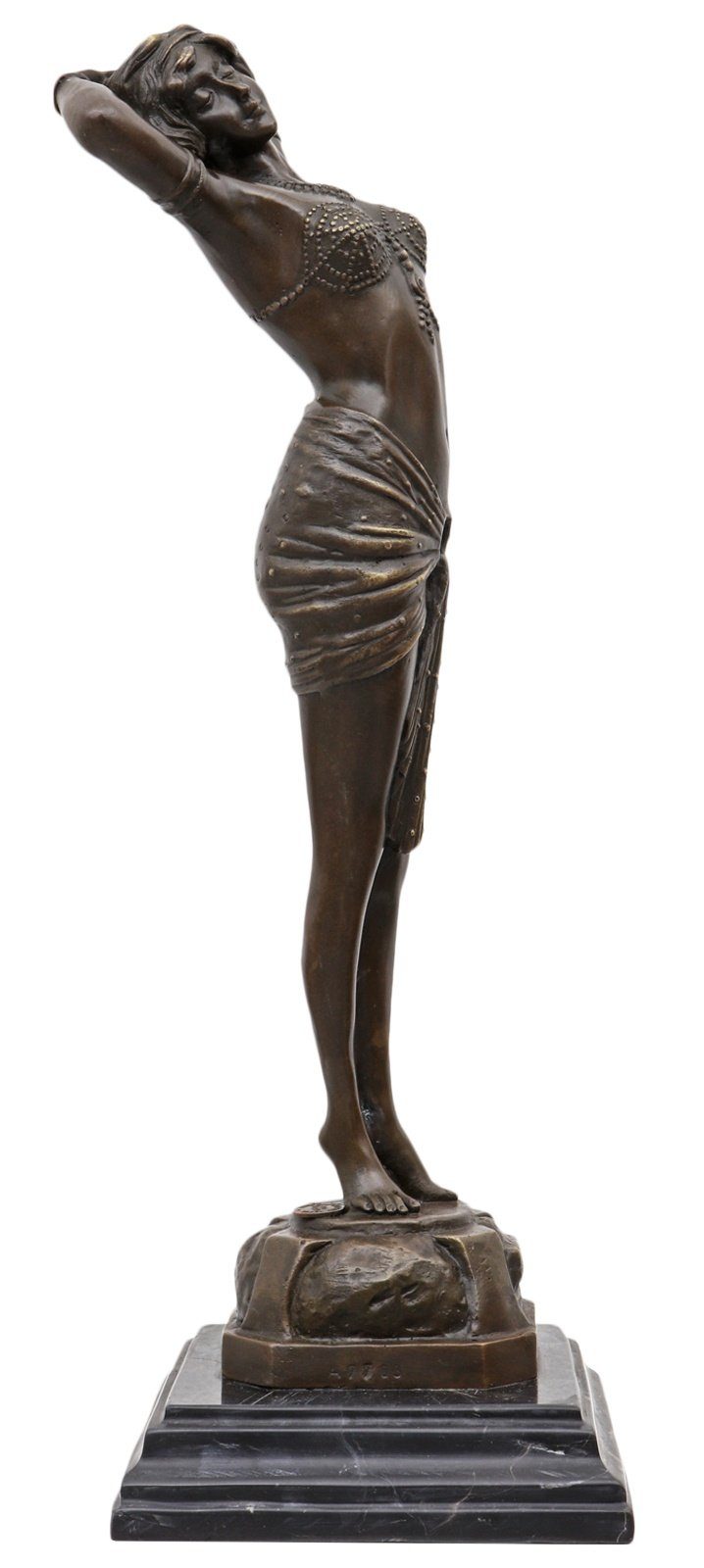 Bronzeskulptur Statu im Skulptur Figur Kunst Erotik Bronze Antik-Stil Aubaho erotische