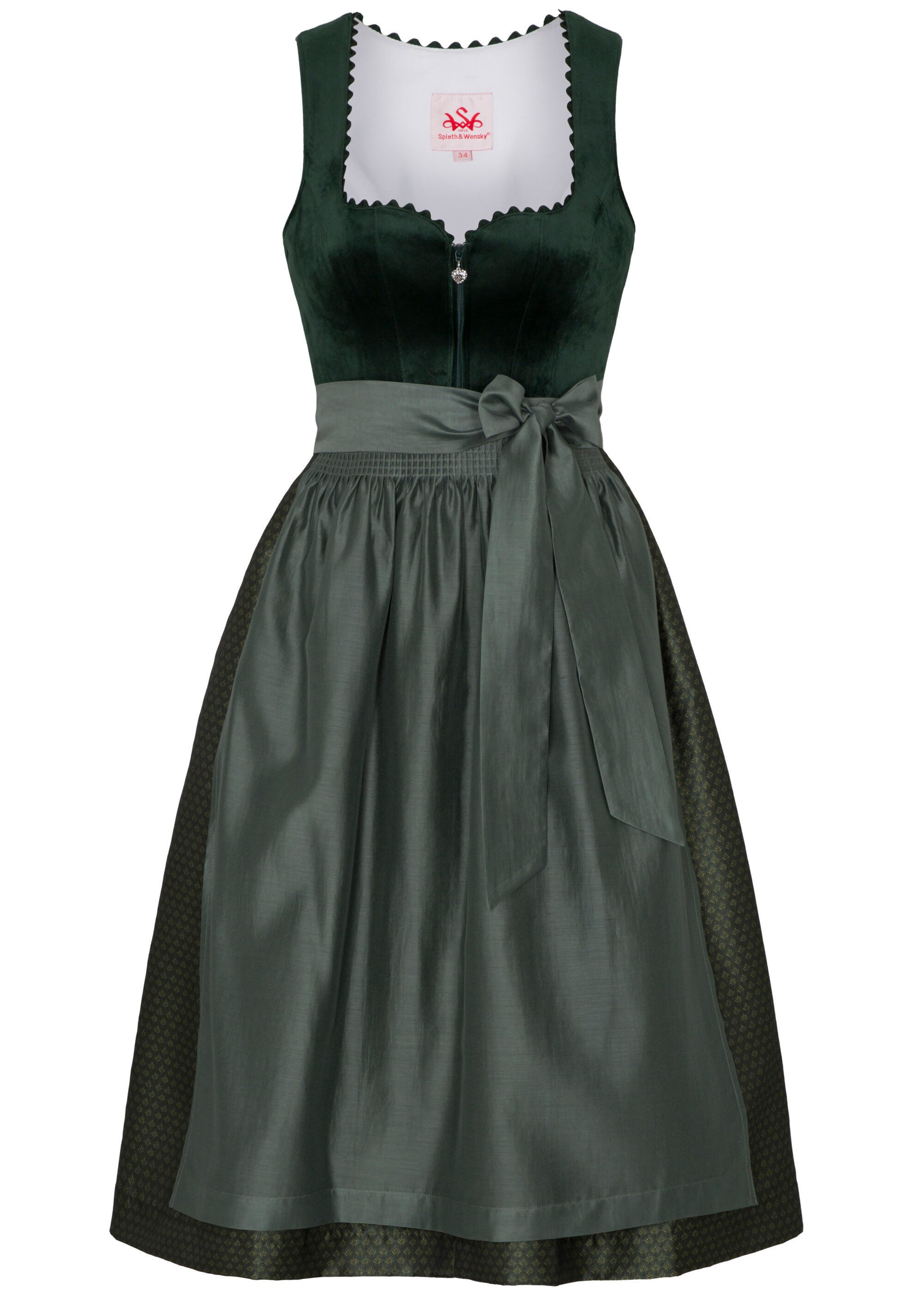 Spieth & Wensky Dirndl Glast (1-tlg) mit schimmernder Schürze günstig online kaufen