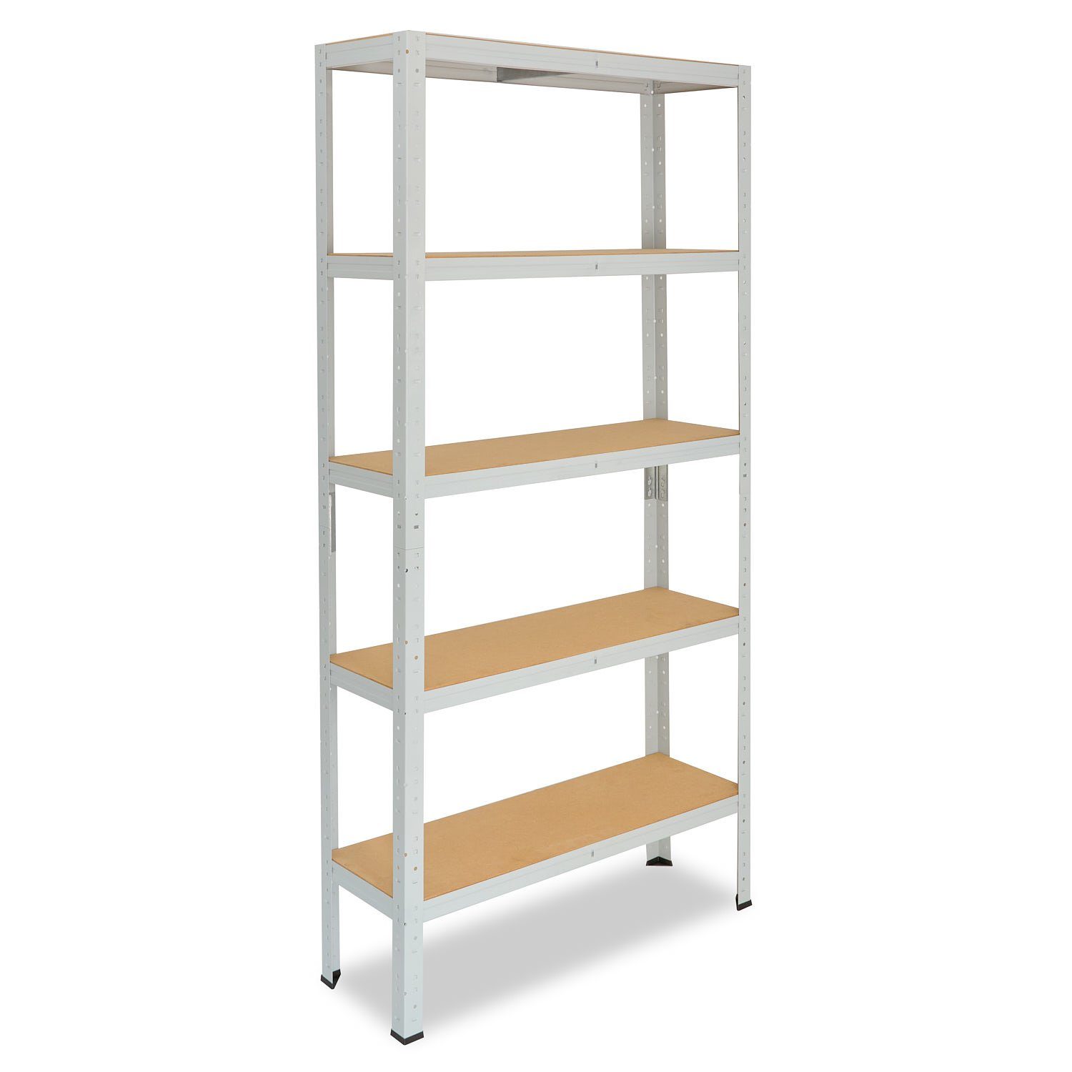 shelfplaza Aktenregal mit Metall Steckregal Schwerlastregal, 5 lichtgrau, Traglast 175kg Lagerregal, Büroregal, 180x80x30cm als Büro OFFICE, Böden, Metall in Regal