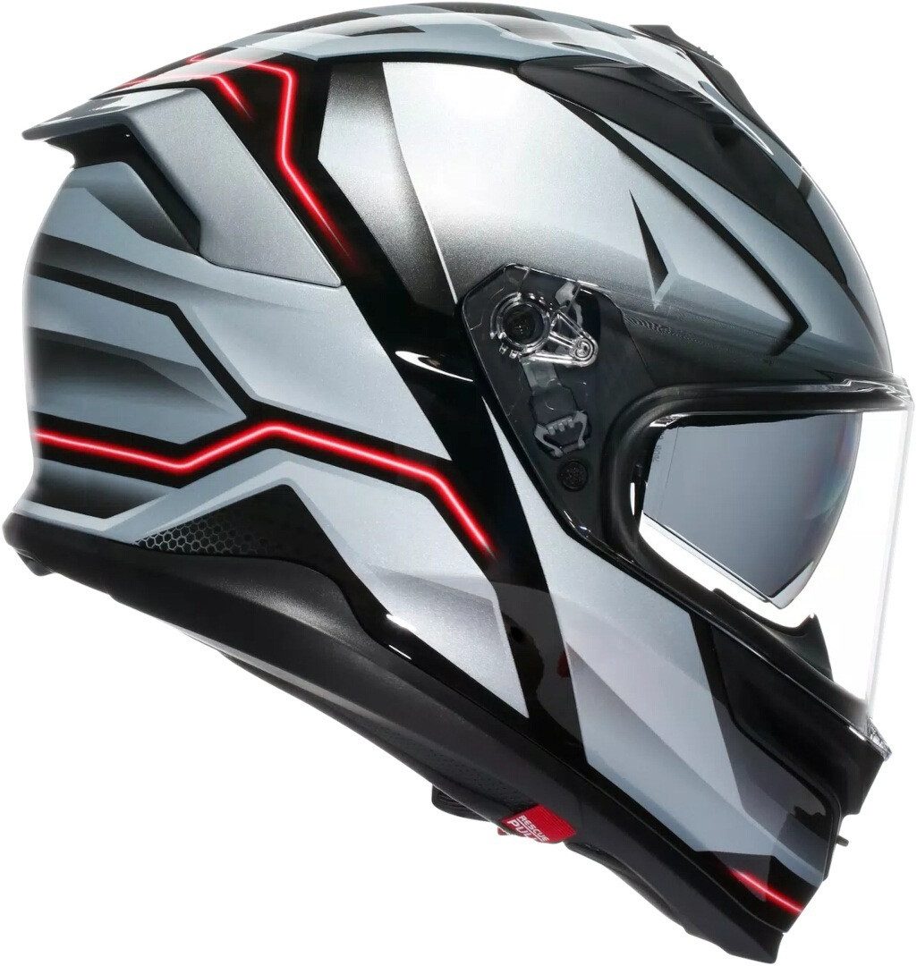 AGV Motorradhelm K7 Jaeger Helm, vorbereitet für Kommunikationssystem,integriertes Sonnenvisier