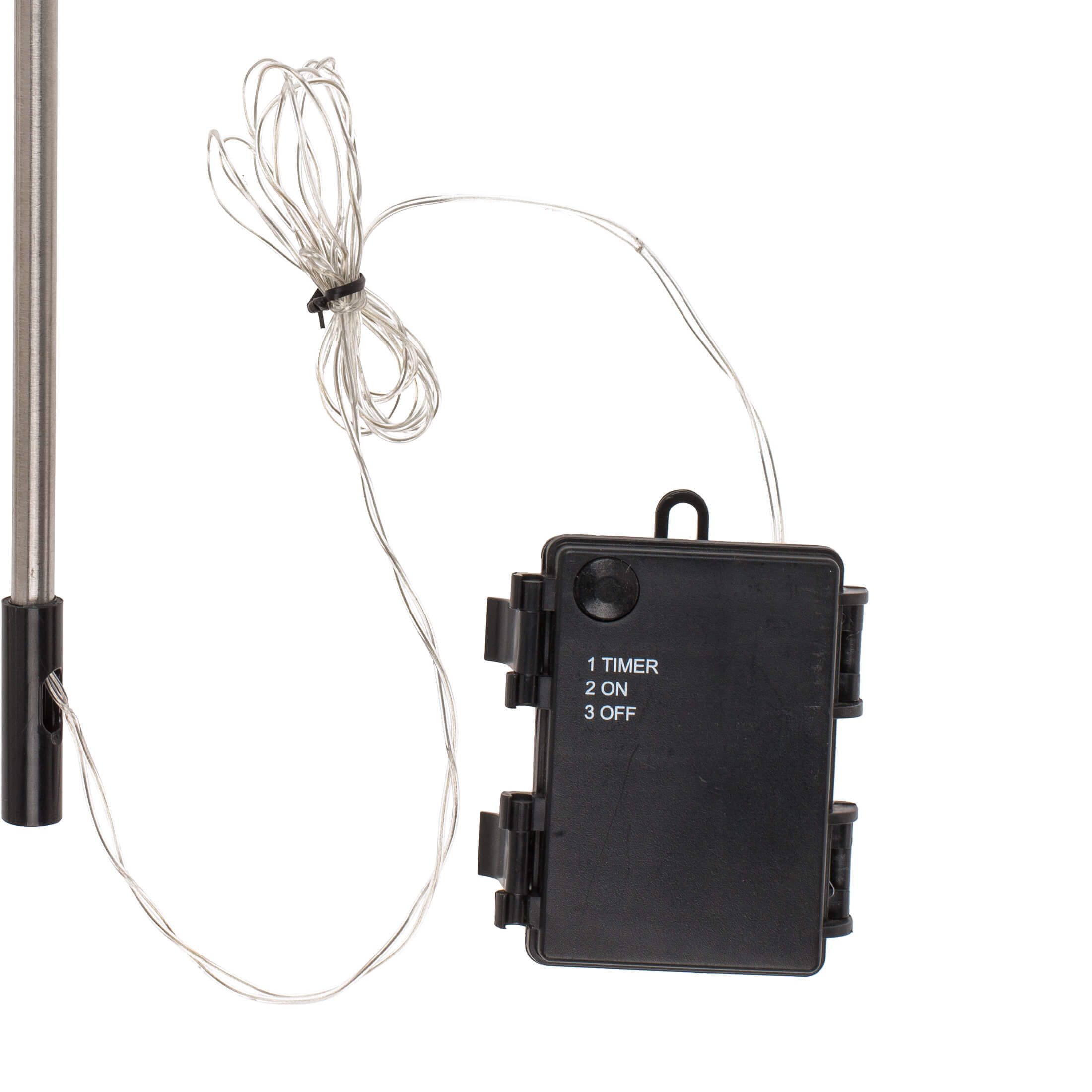 Out of the Blue LED Dekolicht LED Gartenstecker Stern bunt 14 LEDs Timer Batteriebetrieb IP44, Timerfunktion, Ein-/Ausschalter, LED, mit 6-Std. Timer, IP44, 14 LEDs bunt