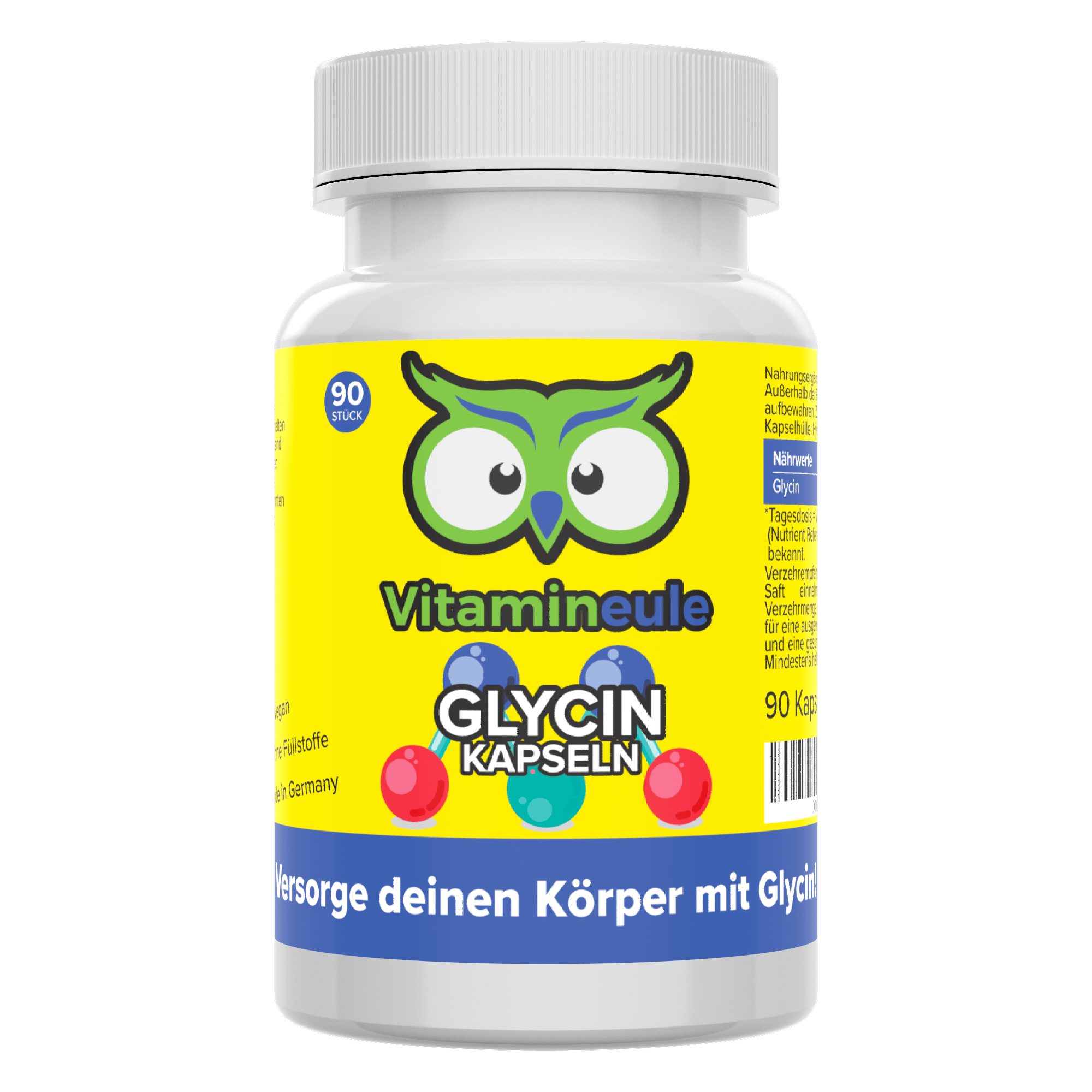 Vitamineule Glycin Kapseln - 500 mg - 90 Kapseln