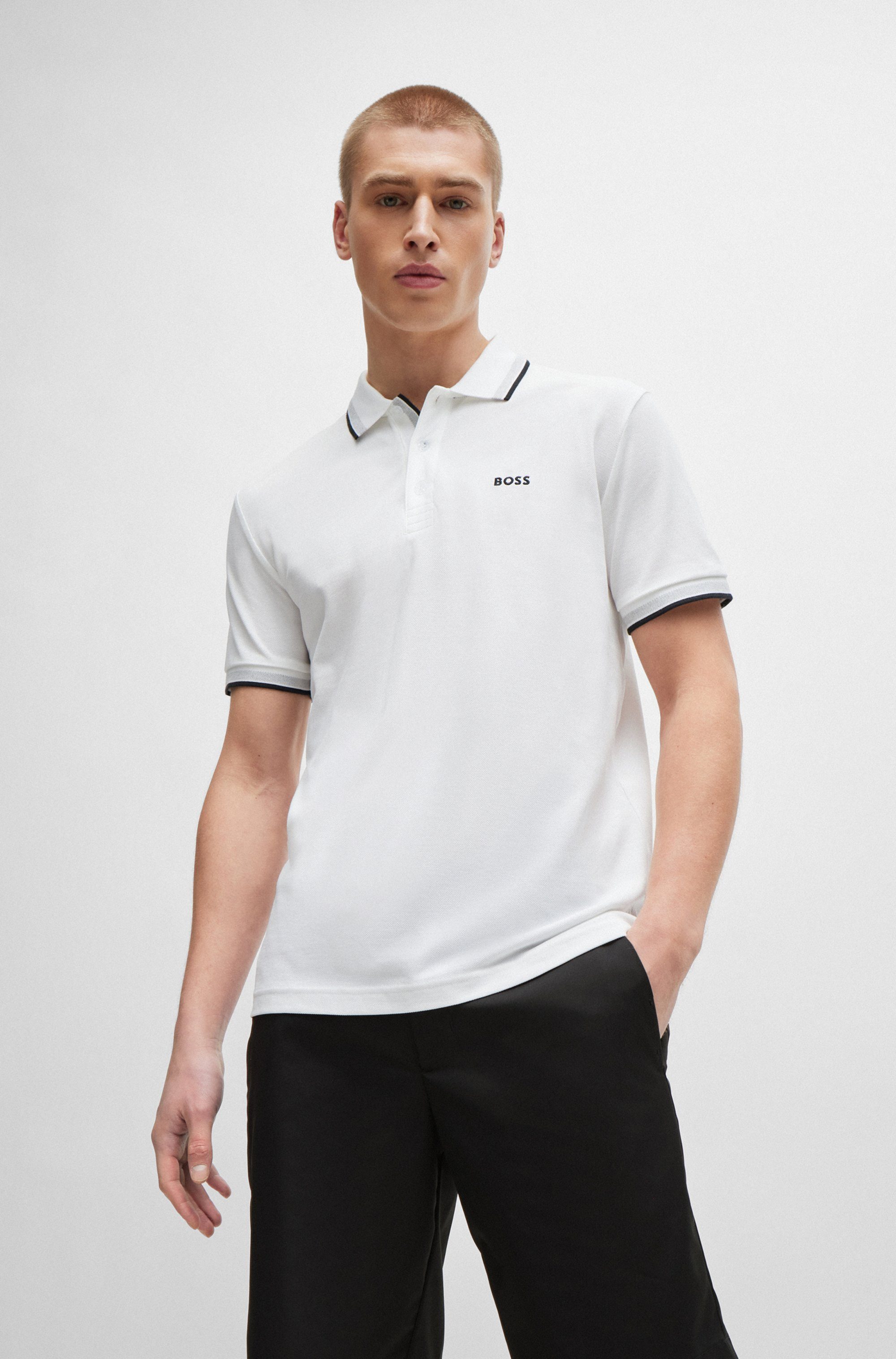 BOSS GREEN Poloshirt Paddy mit kontrastfarbenen günstig online kaufen