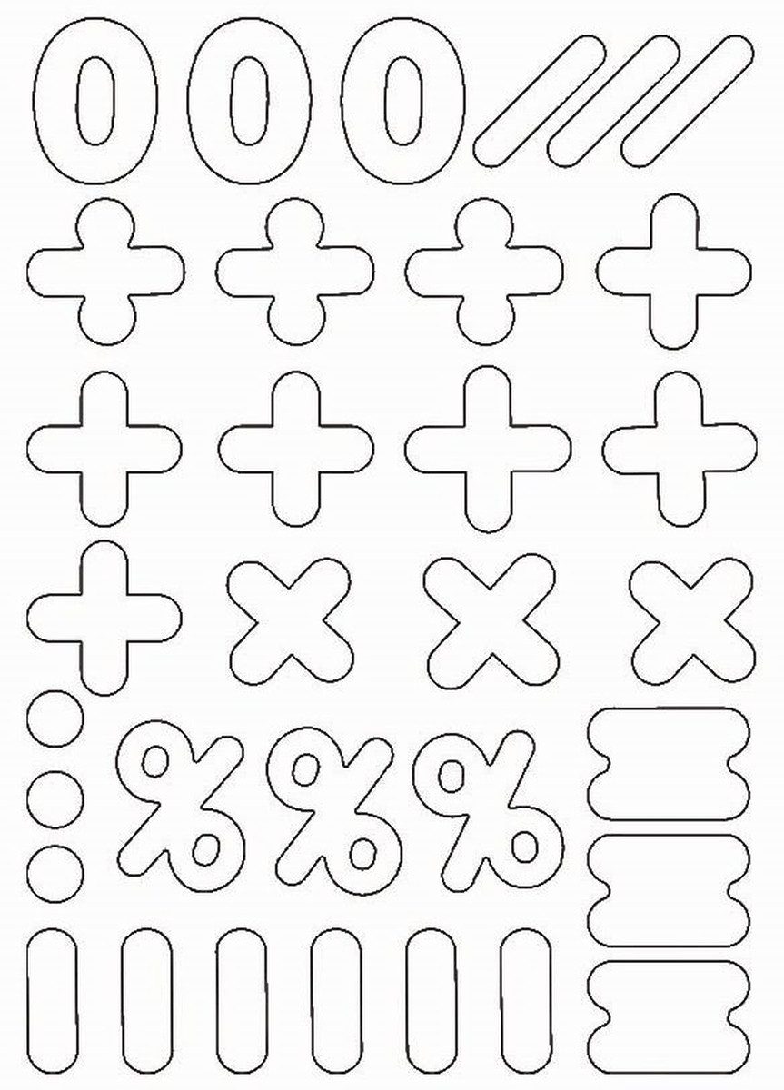 Ursus - Ludwig Bähr Magnet Magnete Zahlen / Symbole blanko VE=3 Bögen A4