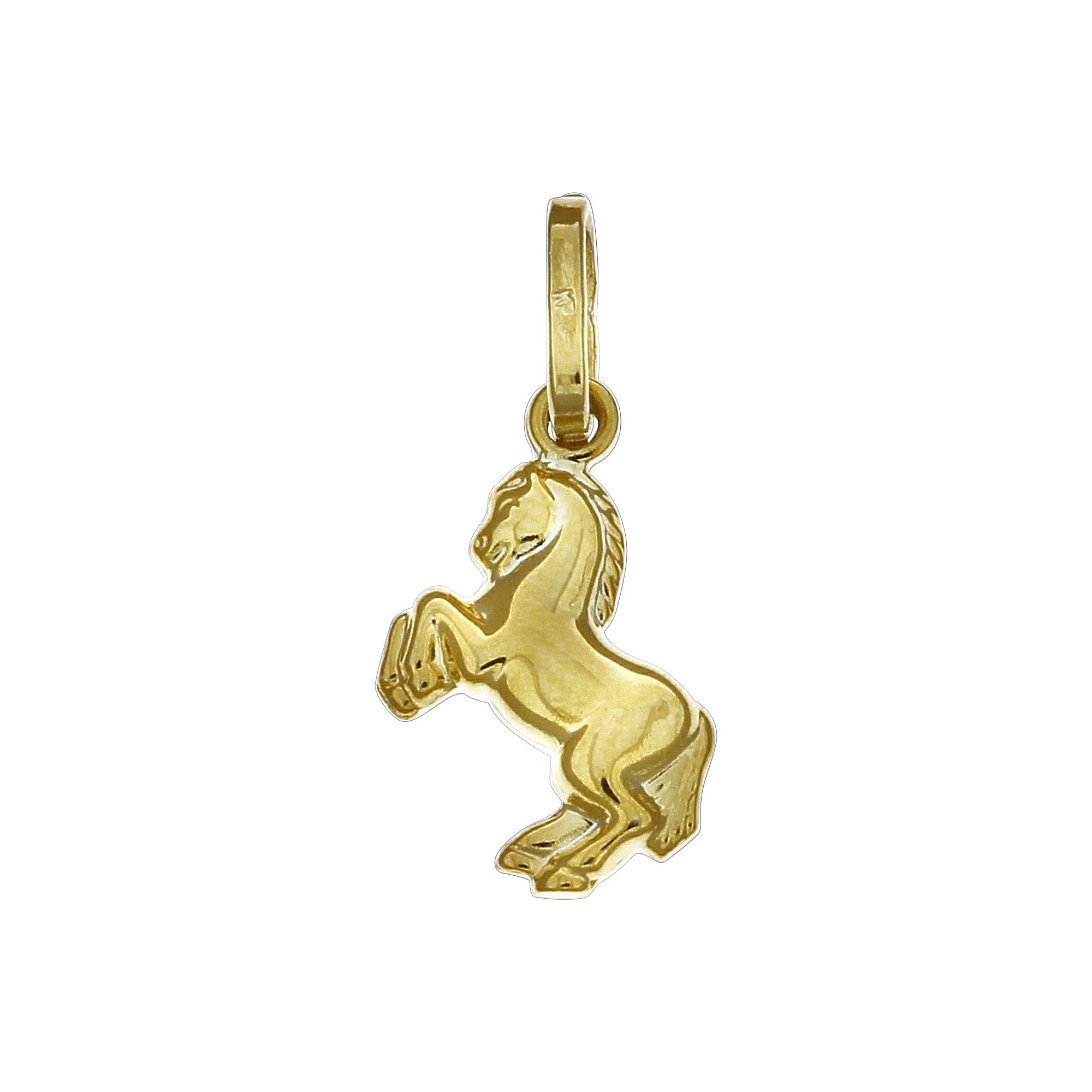 925/- Sterling Silber Vivance vergoldet Kettenanhänger Pferd