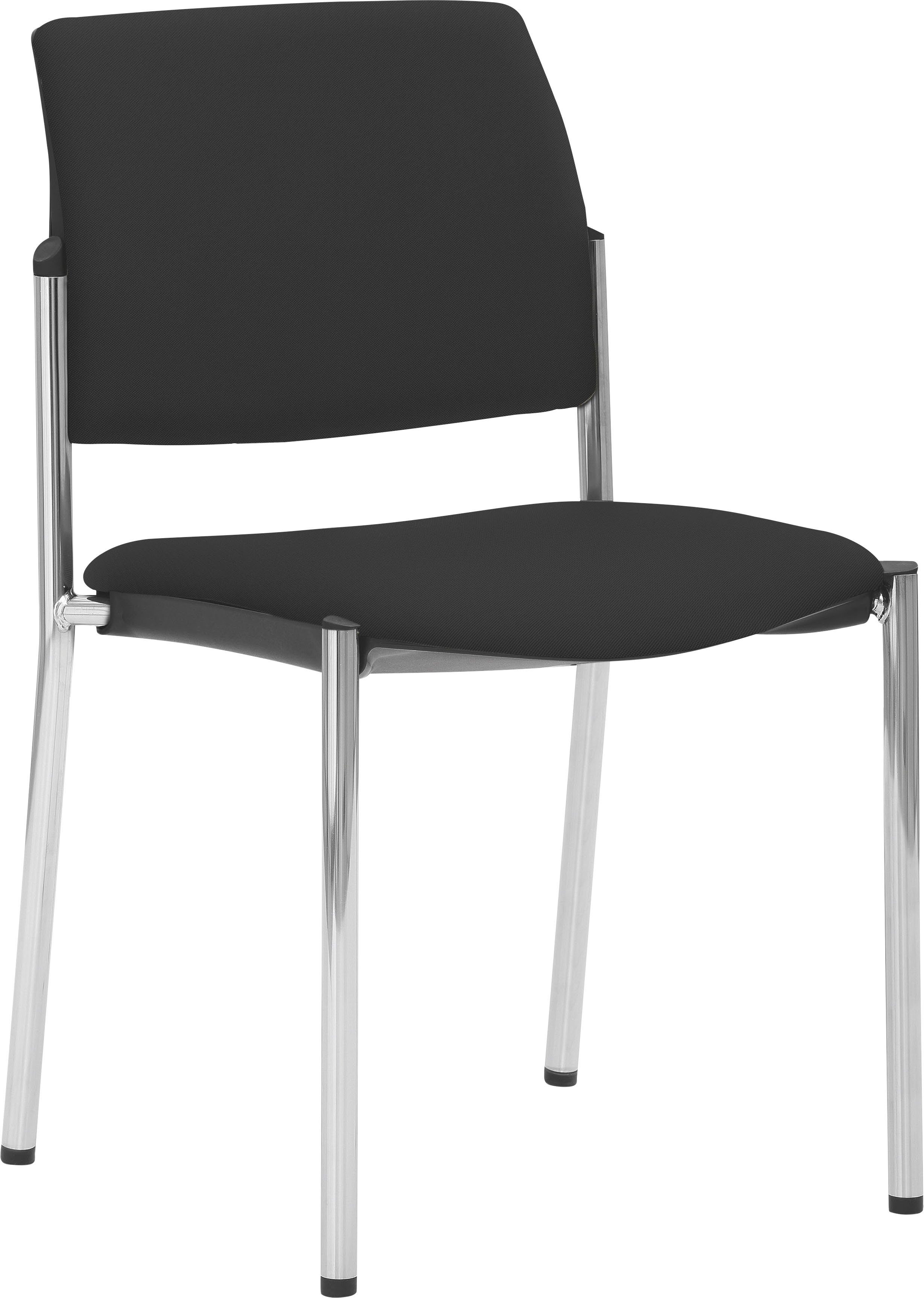 Mayer Sitzmöbel Besucherstuhl 2518, stapelbar bis 6 Stück Schwarz | Schwarz