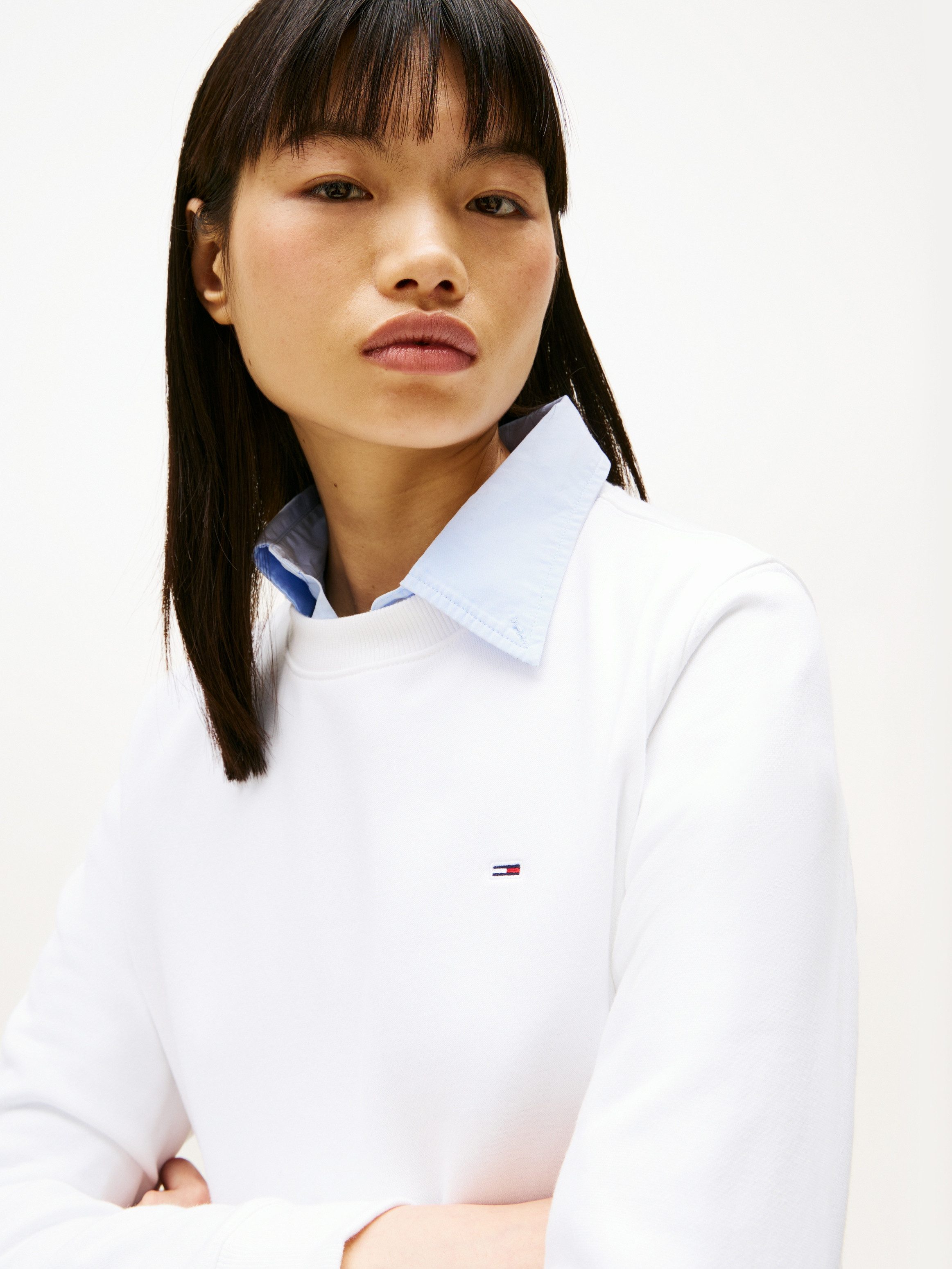 Tommy Jeans Sweatshirt TJW REG S FLAG CREW mit Logostickerei günstig online kaufen