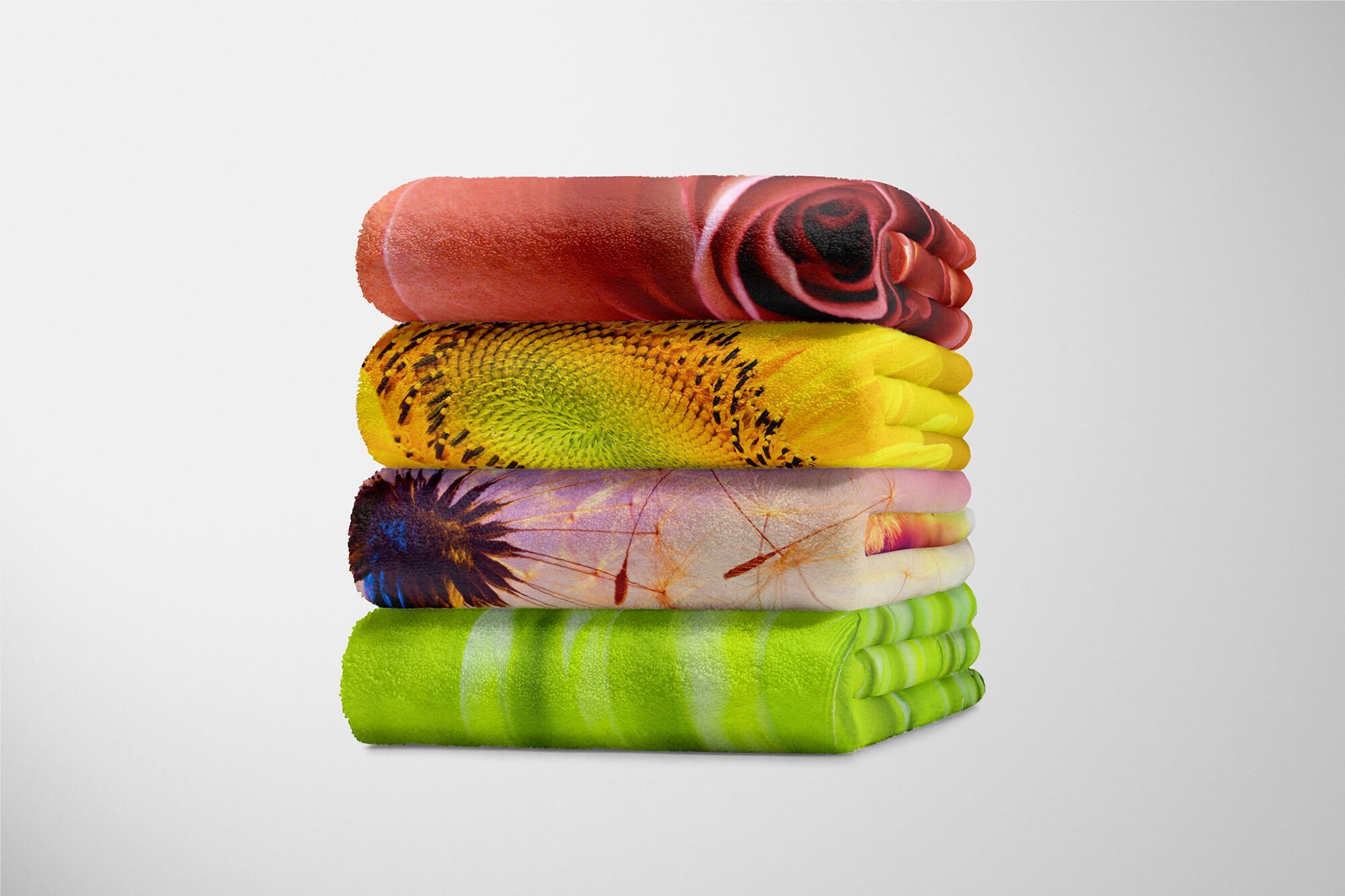 Sinus Art Handtücher Handtuch Saunatuch (1-St), Pusteblume Baumwolle-Polyester-Mix Fotomotiv Sommer, Kuscheldecke Strandhandtuch mit Handtuch