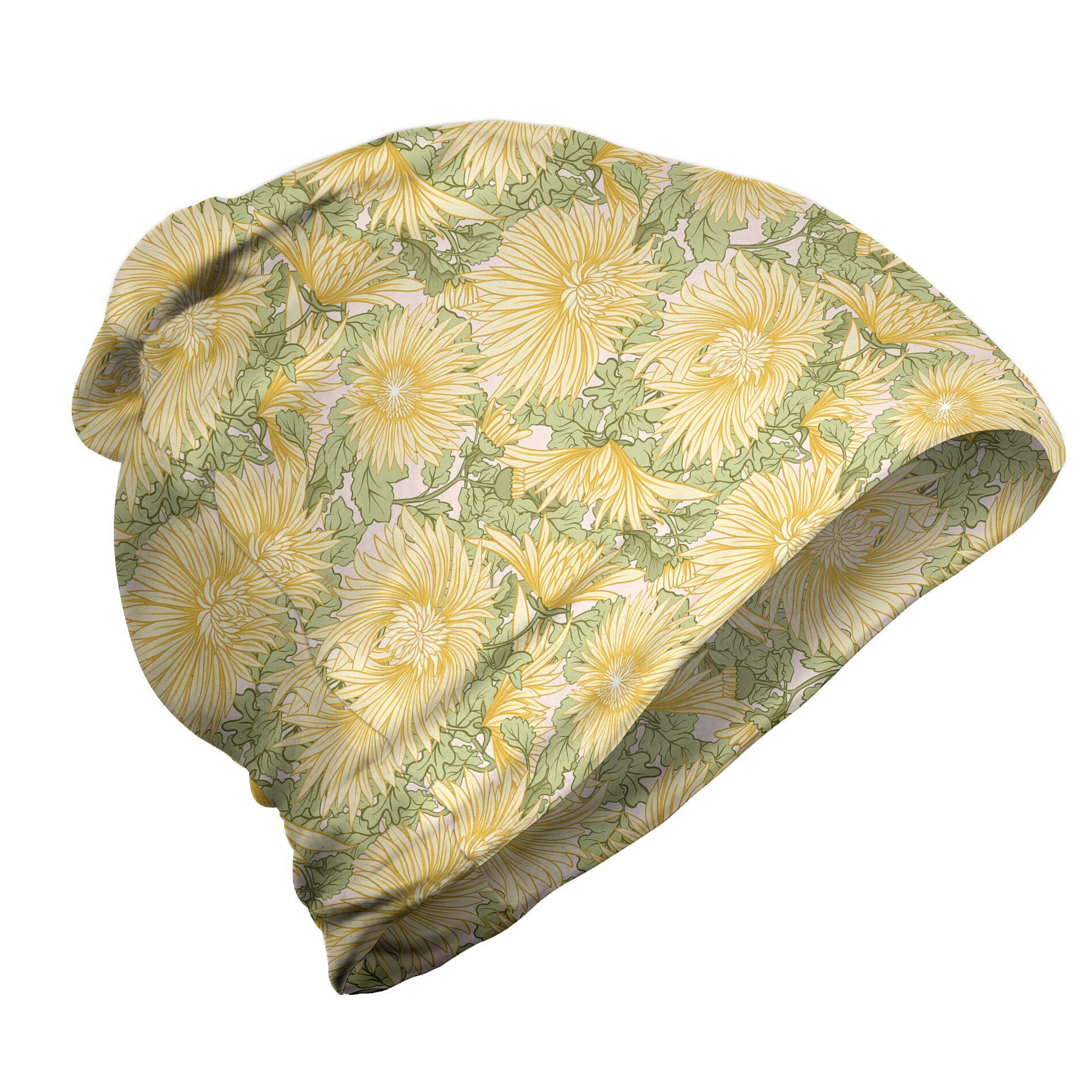 Abakuhaus Beanie Wandern im Freien Blumen Chrysantheme-Blumen-Motive | Beanies