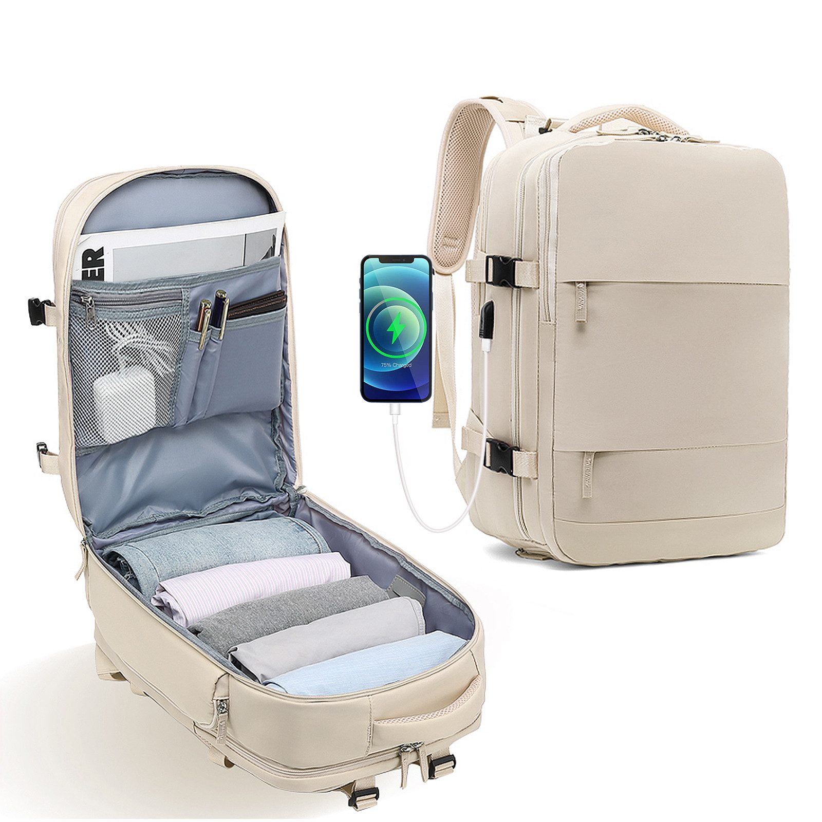 TAN.TOMI Reiserucksack 22L Groß Handgepäck Rucksack 42x31x17 Reiserucksack günstig online kaufen
