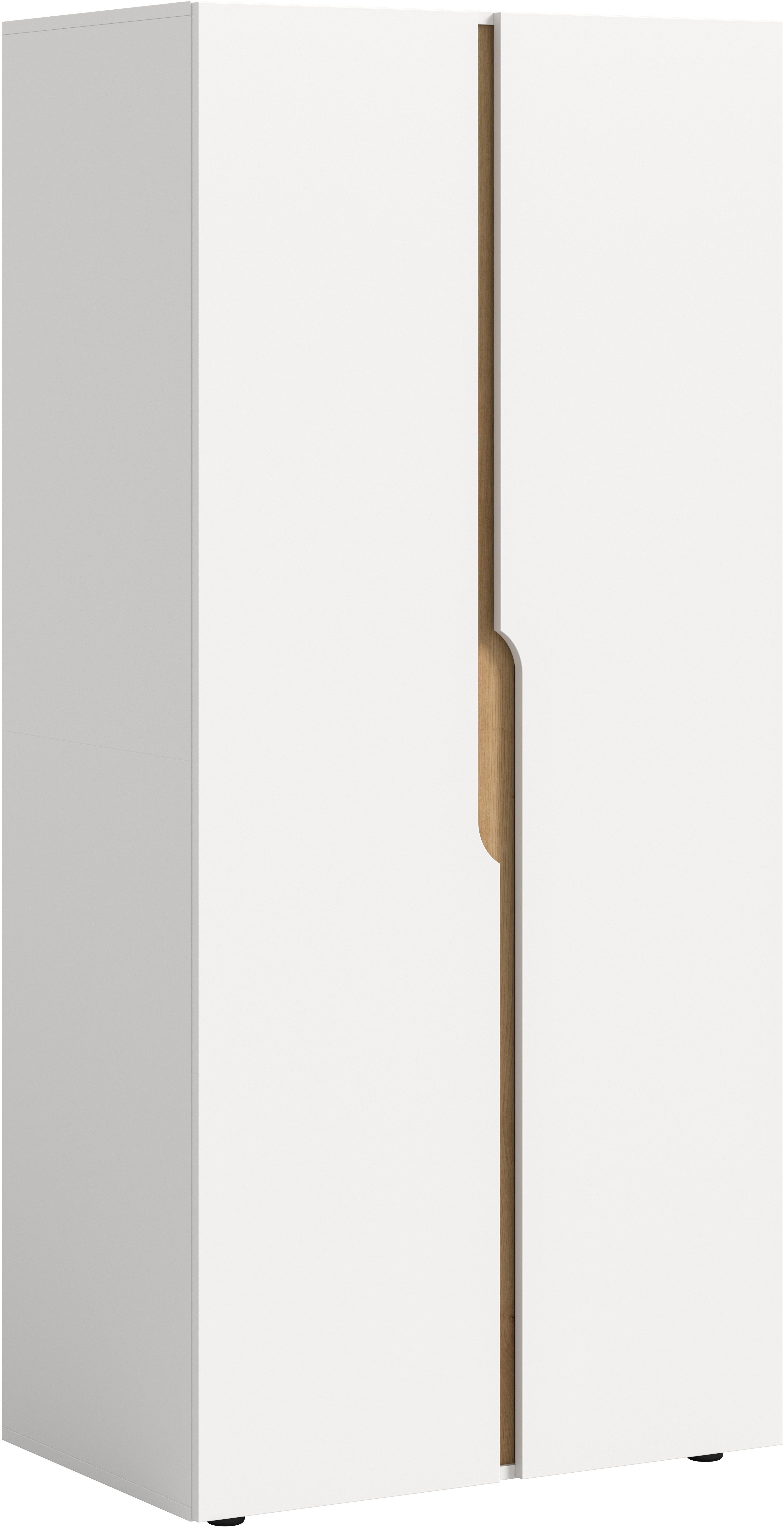 Home affaire Kleiderschrank BJÖRNEBORG, Schlafzimmerschrank, Garderobe, Schrank (inklusive Wechselblende in anthrazit und Artisan Eiche Nachbildung) Breite 80cm, Kleiderstange, 2 Böden