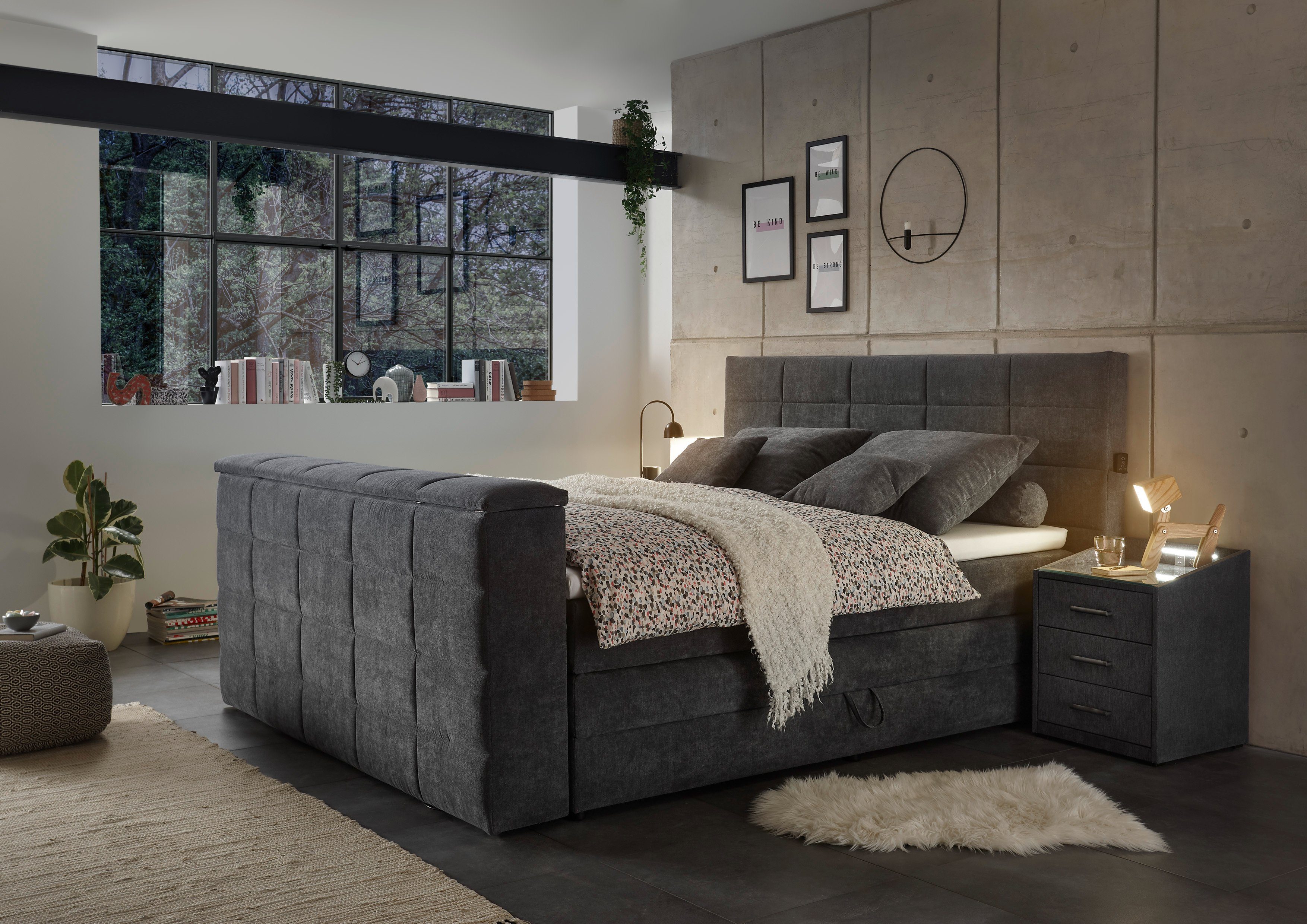 ED EXCITING DESIGN Boxspringbett Denver, inkl. günstig online kaufen