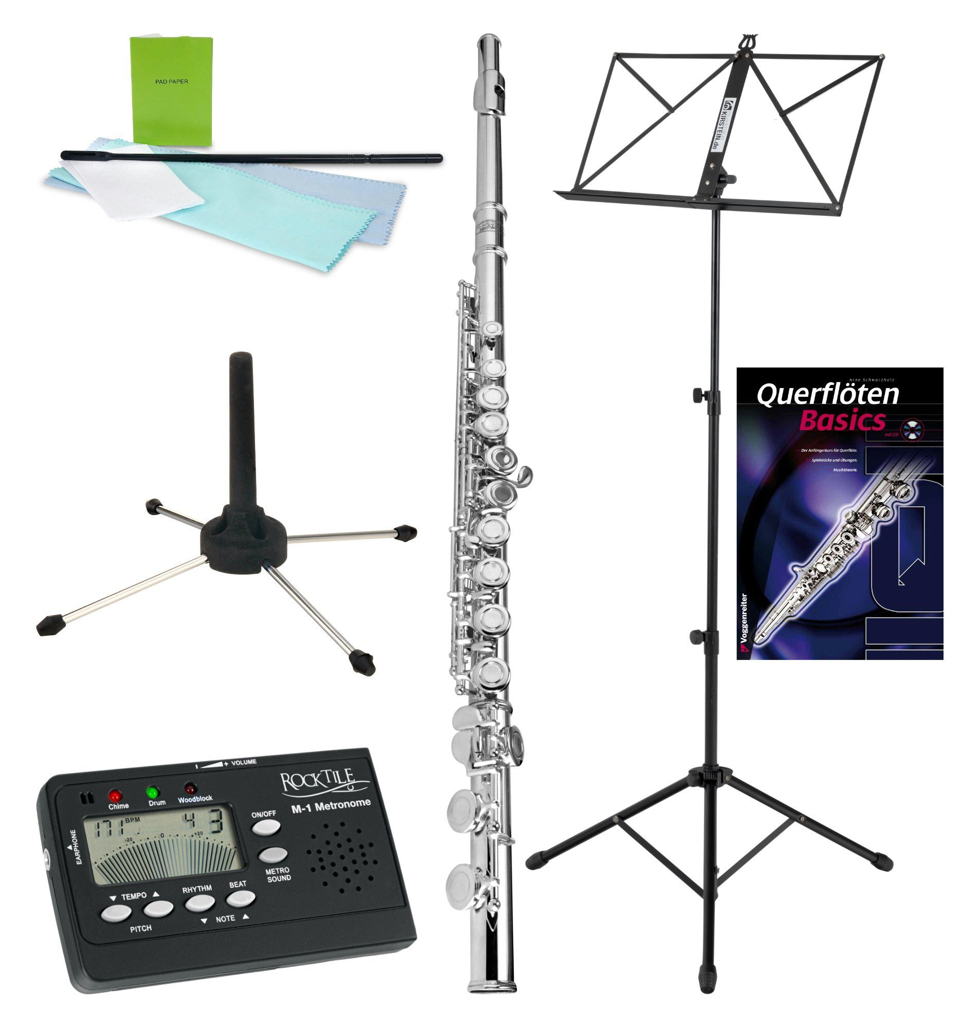 Querflöte FL-200 Querflöte komplett aus Neusilber
