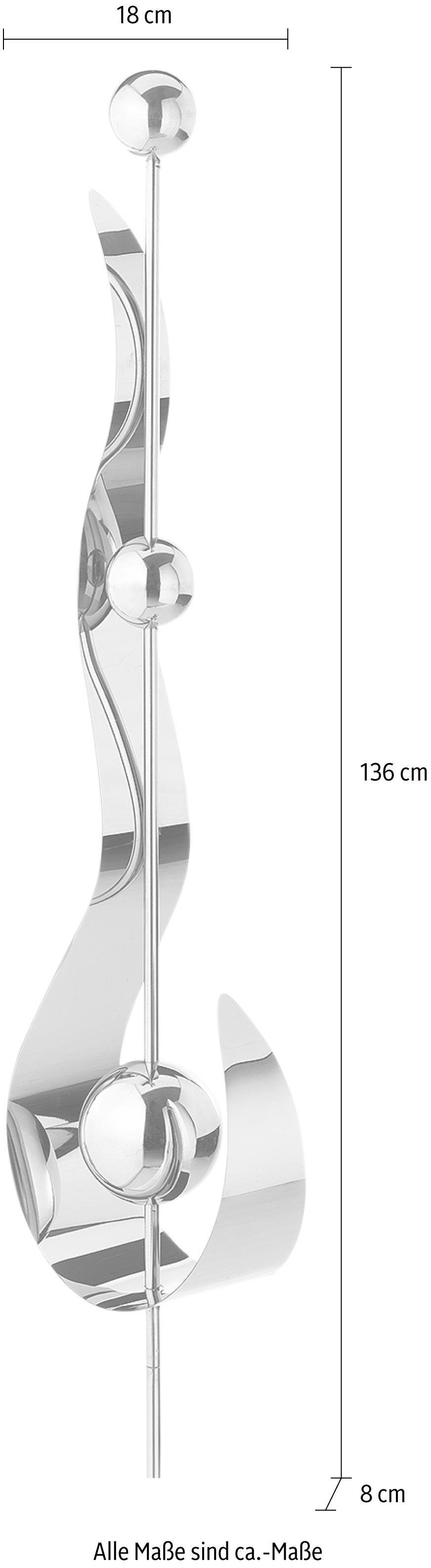 cm 136 Edelstahl aus locker Gartenstecker, Dekoobjekt