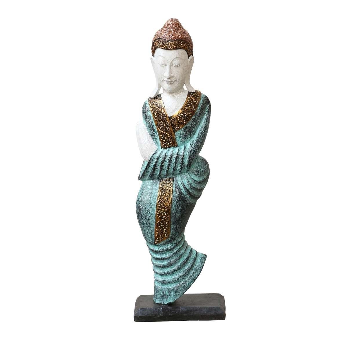 St), 83 Sockel (1 Ursprungsland traditionelle auf Galerie im Herstellung Buddha Dekofigur in Figur Oriental cm Handarbeit
