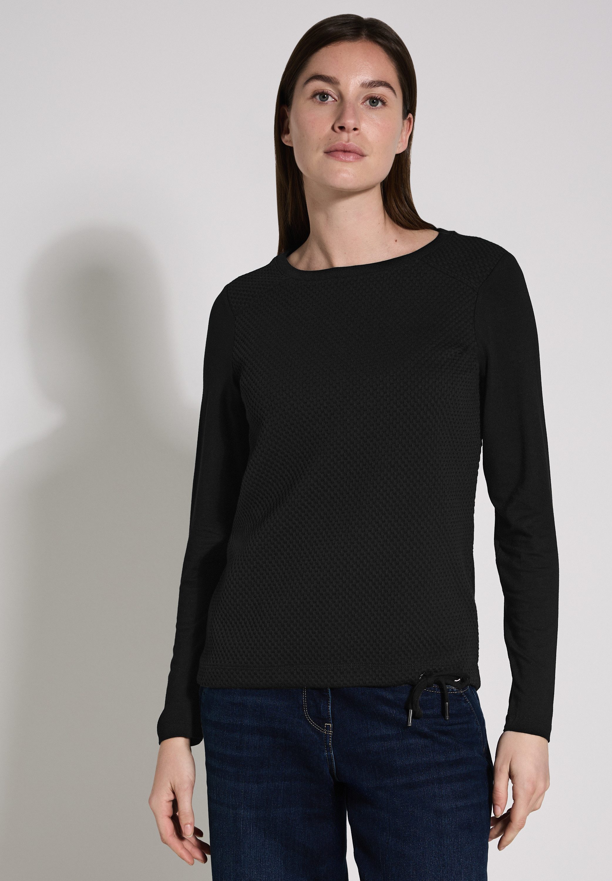 CECIL Langarmshirt aus strecthigem Viskosematerial
