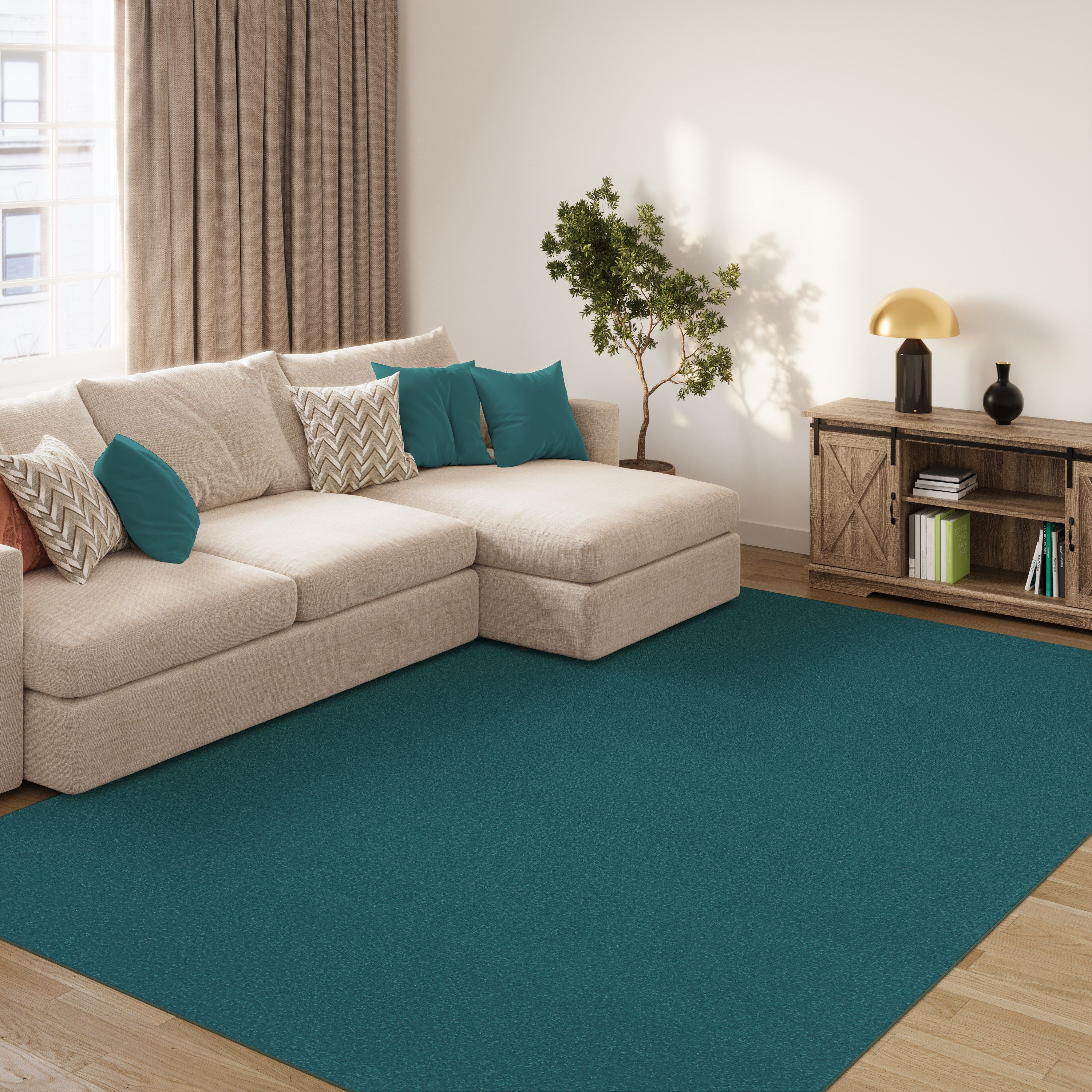 Tapiso Outdoorteppich MONO, rechteckig, Höhe: 6 mm, Wohnzimmer, Schlafzimmer, einfarbig, modern