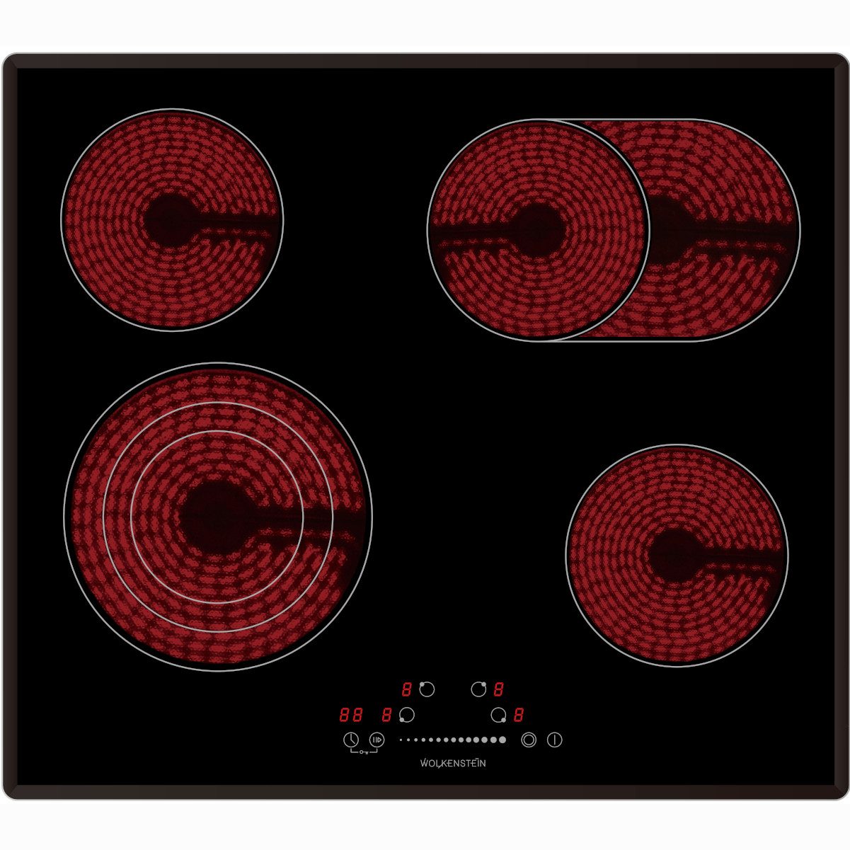 Wolkenstein Elektro-Kochfeld WEB-C4-3KBG