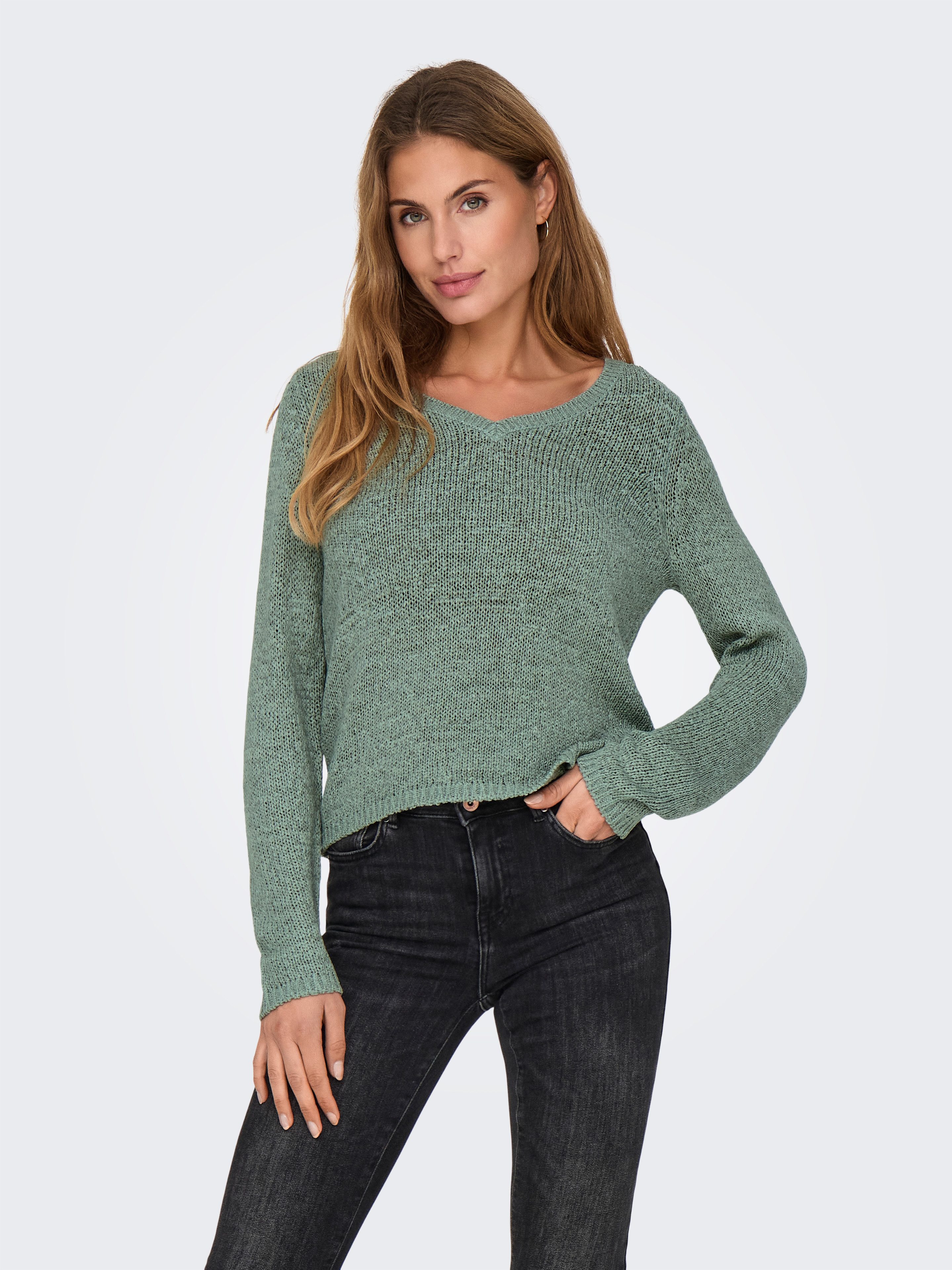 ONLY V-Ausschnitt-Pullover ONLGEENA L/S V-NECK KNT günstig online kaufen