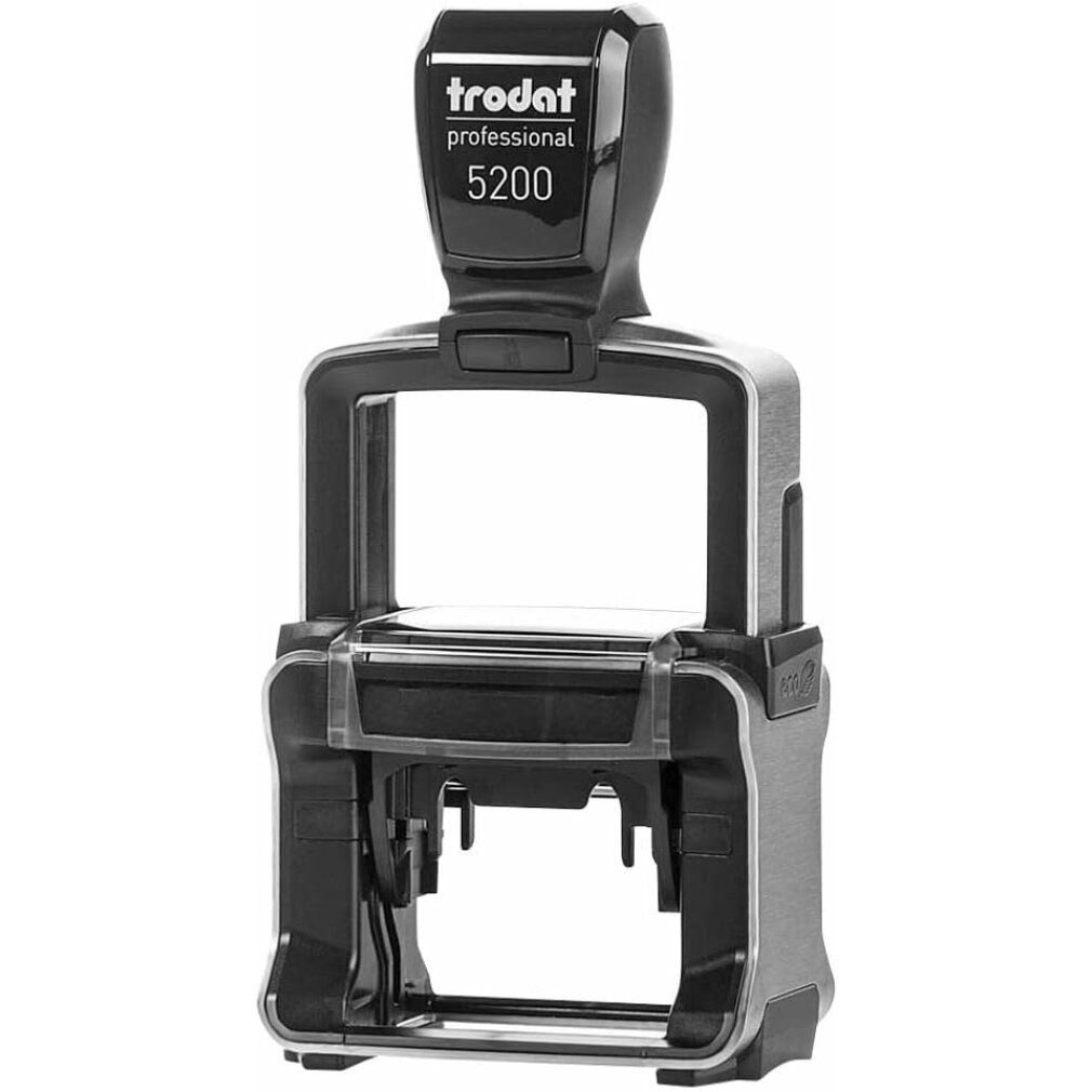 TRODAT Stempel Textstempel, individualisierbar 5200 selbstfärbend schwarz mit Logo