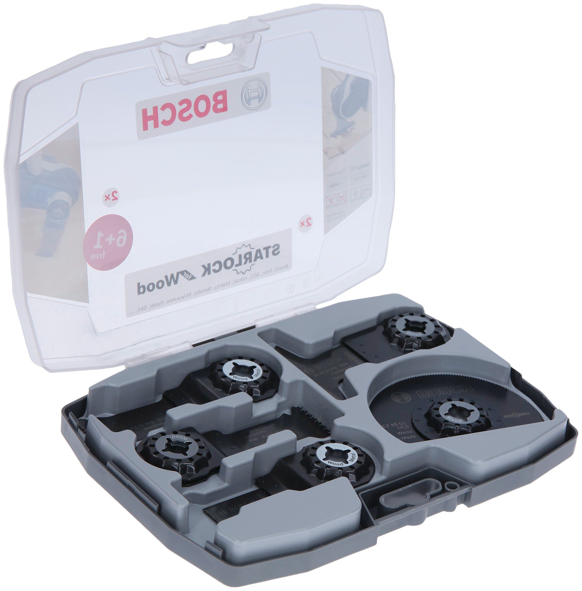 Bosch Starlock-Set Professional 6+1-teilig für (Set, 7-St) Holz, Sägeblatt