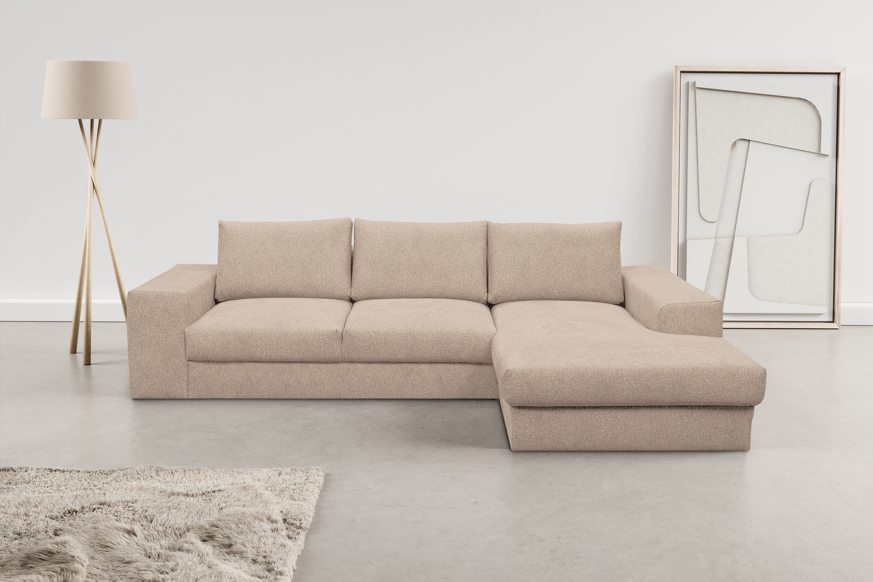 WERK2 Ecksofa "Rozzana Design Ecksofa mit hohem Komfort, zeitlos & elegant, günstig online kaufen