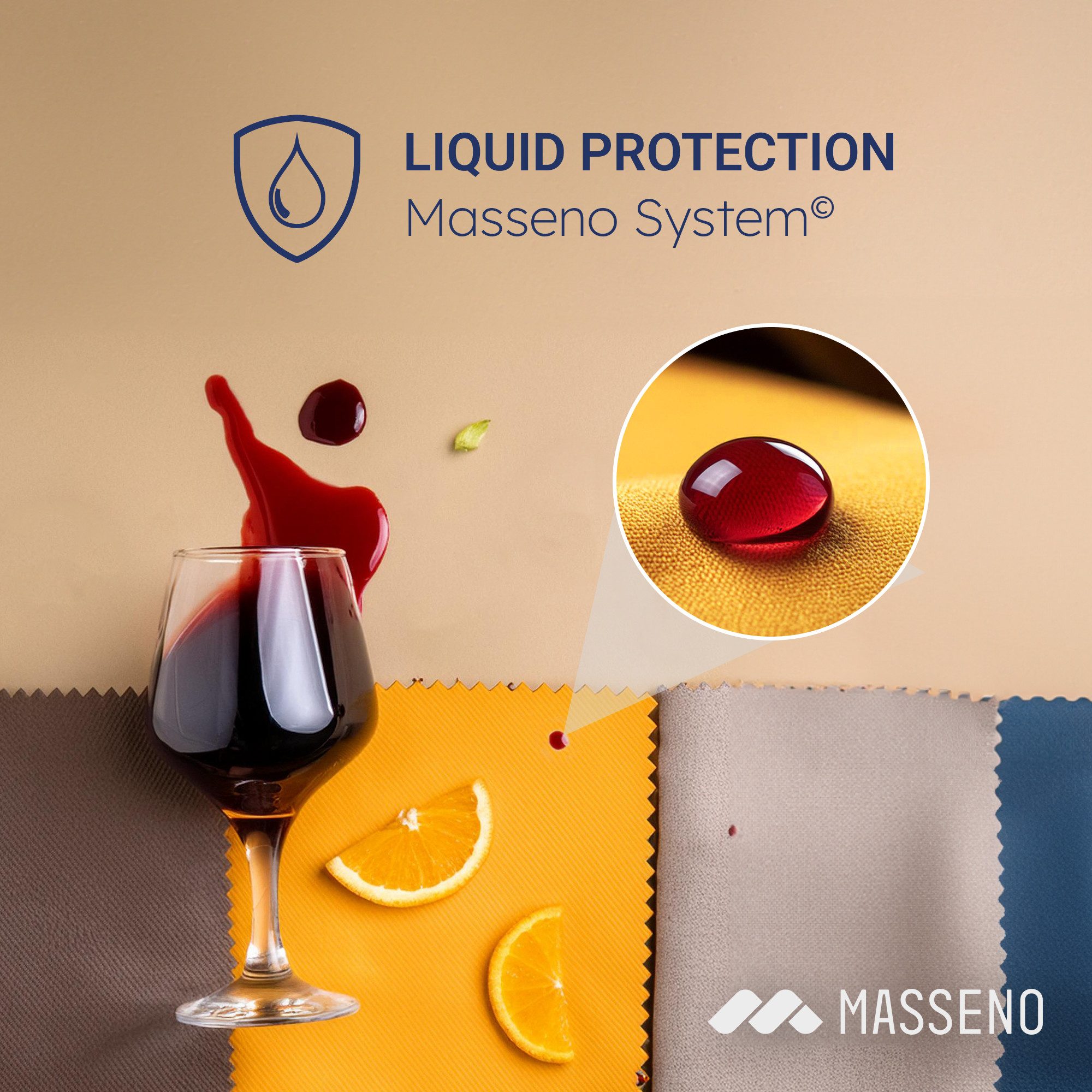 Masseno Ecksofa TOLARI mit Schlaffunktion U-Form, Sofa mit Bettkasten