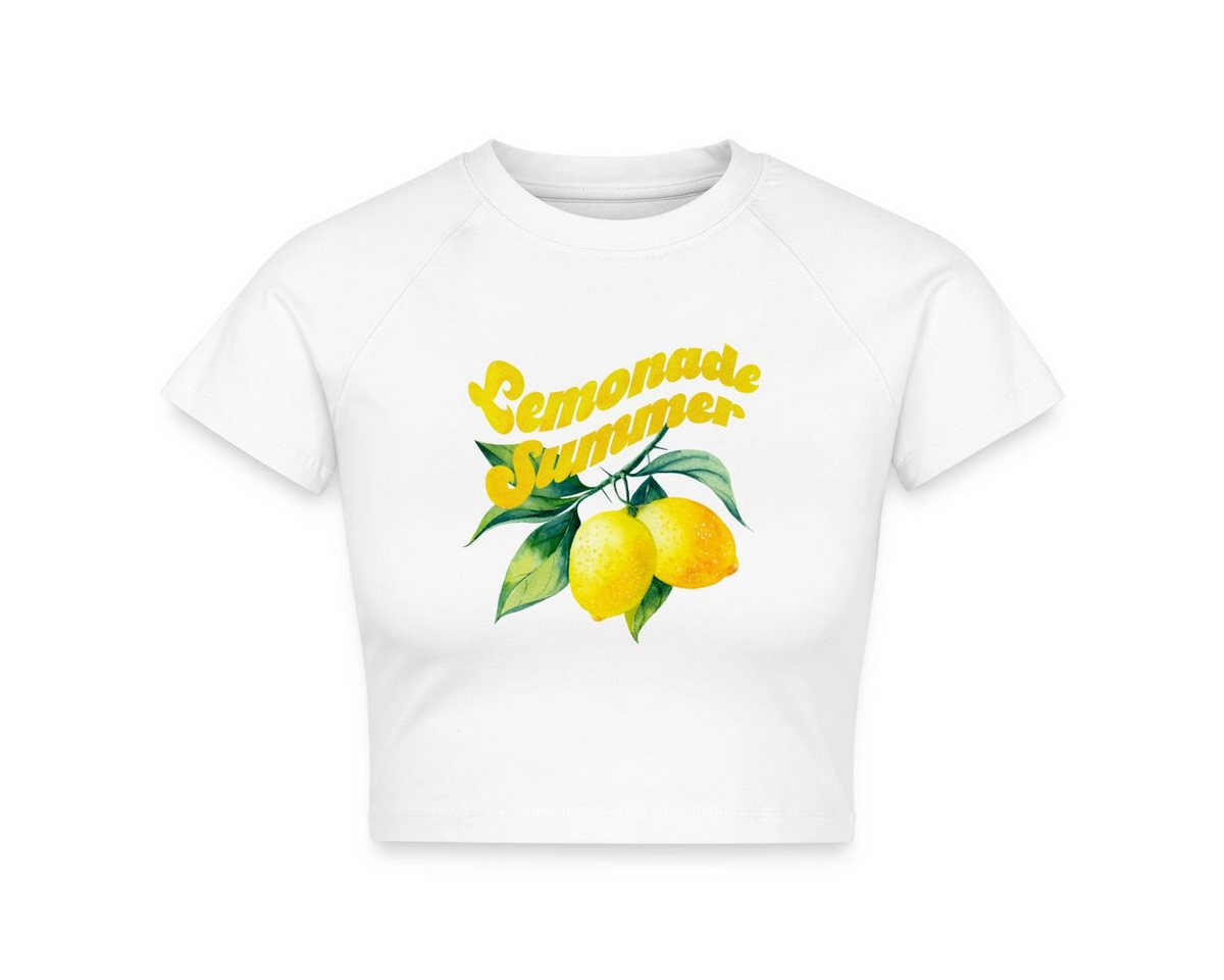 Spreadshirt T-Shirt Lemonade Summer Zitronen Sommer Design Crop Top (1-tlg)