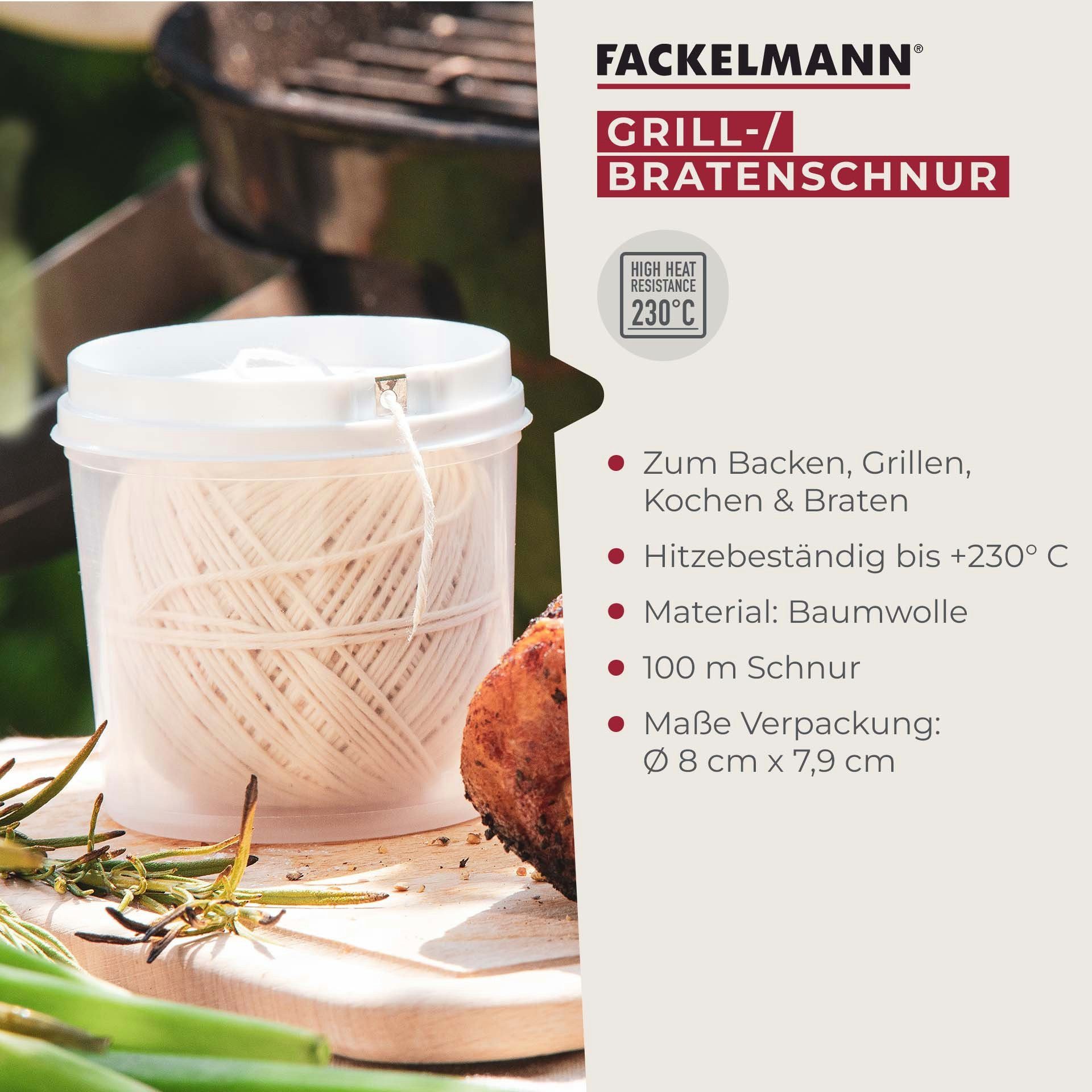 FACKELMANN Rouladenklammer Bratenschnur
