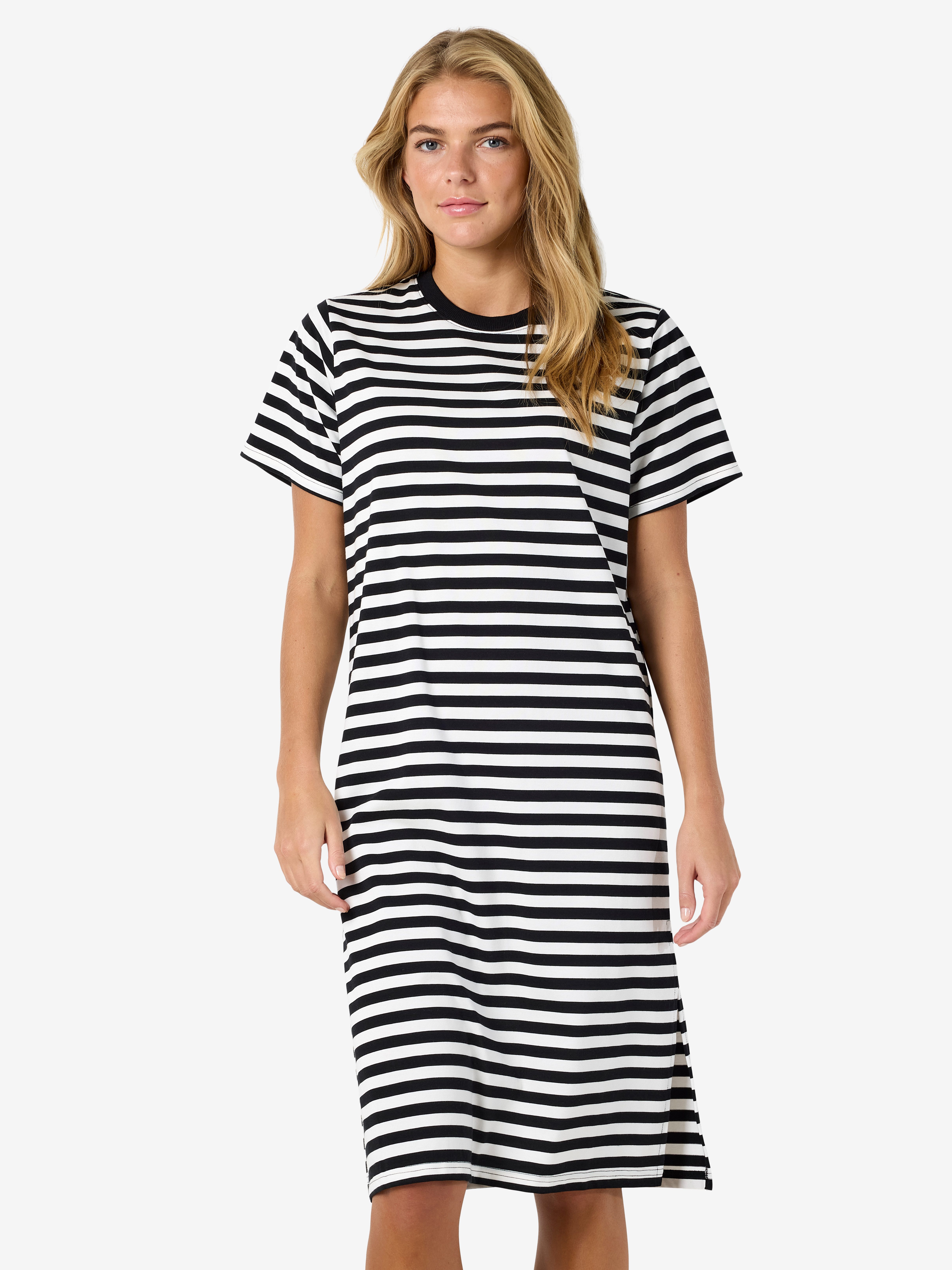 Noisy may Shirtkleid NMEMBER S/S STRIPE MIDI DRESS JRS NOOS