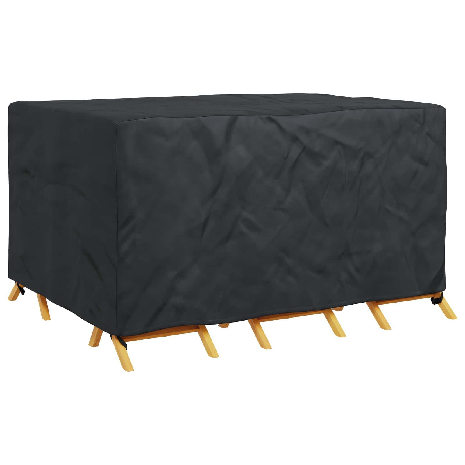vidaXL Gartenmöbel-Schutzhülle Möbelbezug Uni Schwarz 180 x 120 x 74 cm 210D (1-St) – Bild 3 von 5