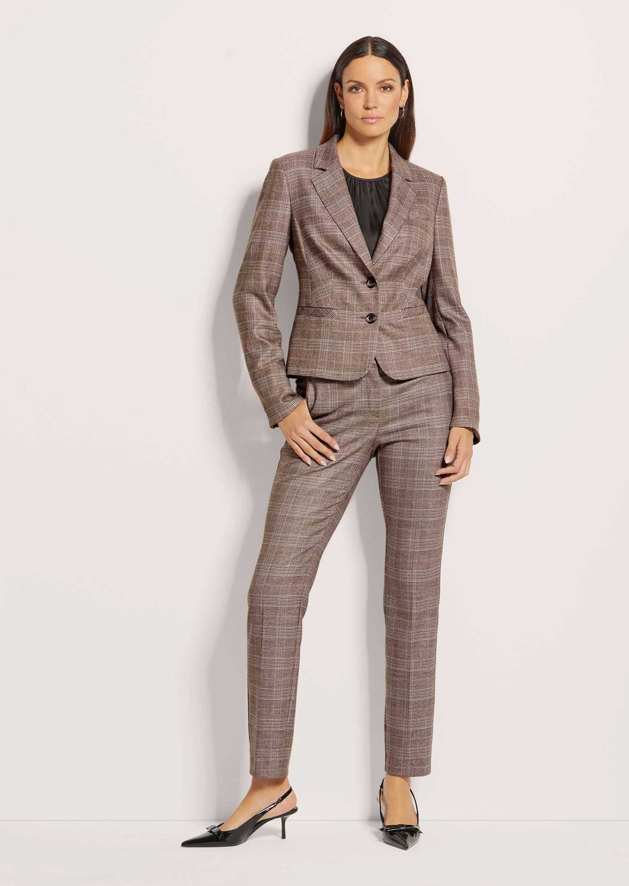 MADELEINE Kurzblazer Glencheckblazer mit Stretchkomfort Gefütterte Business günstig online kaufen