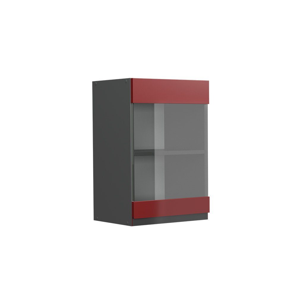 Vicco Glashängeschrank R-Line, Rot/Anthrazit, 40 cm günstig online kaufen