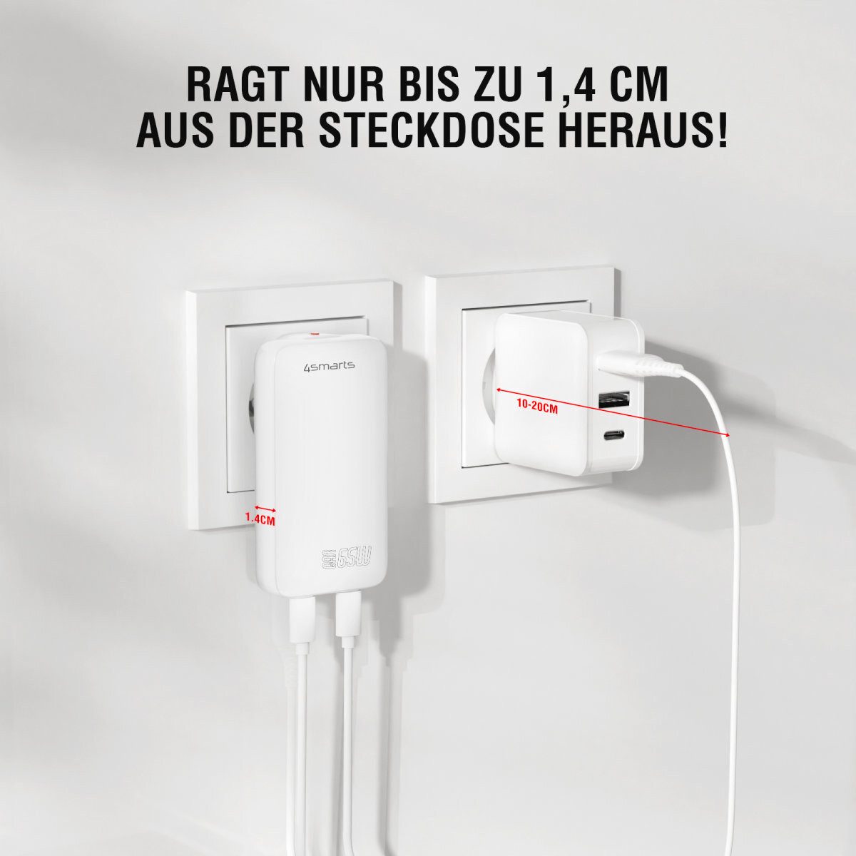 4smarts FlatPlug Slim Dual Universal-Netzteil
