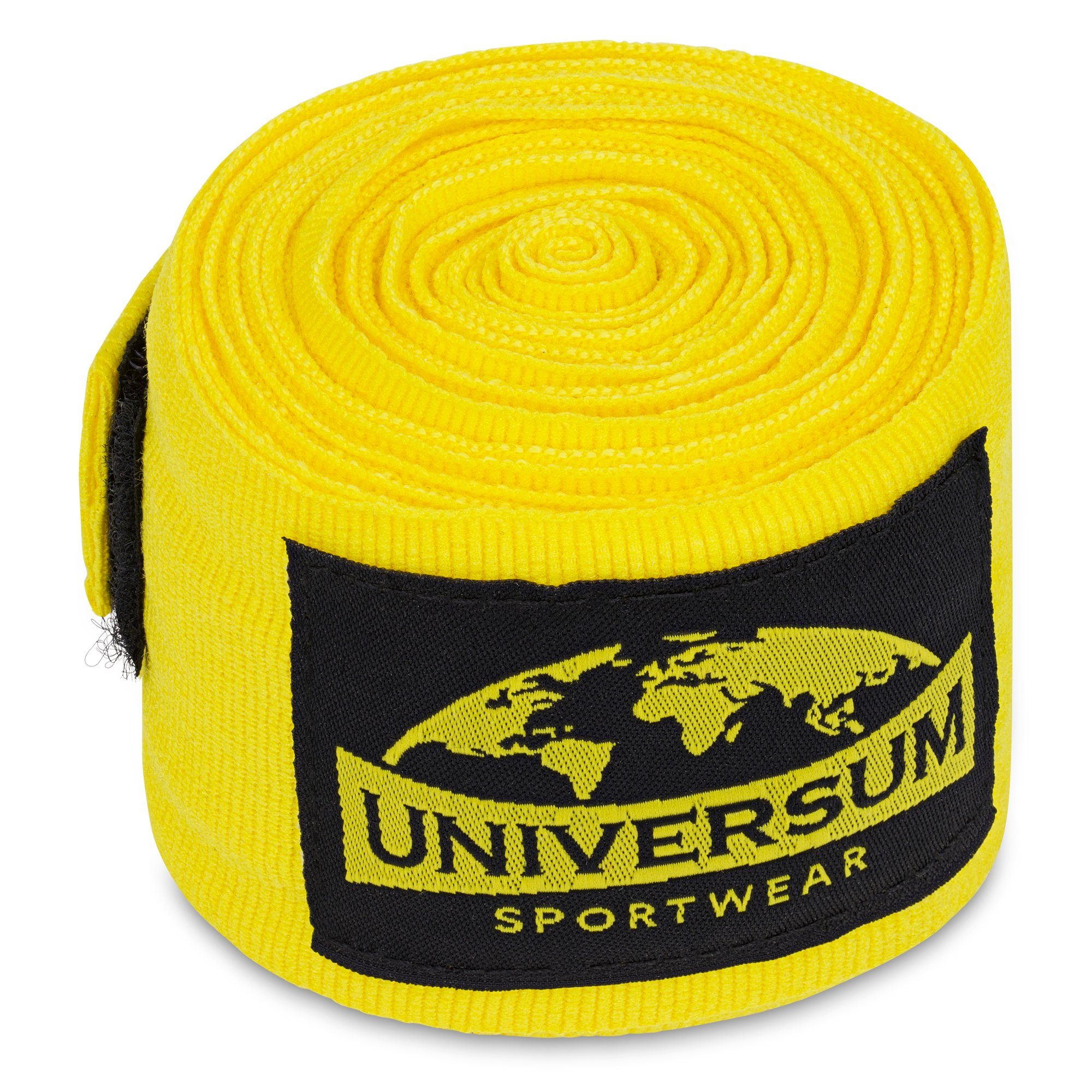 Universum Sportwear Boxbandagen Handgelenk Bandage, langen mit Klettverschluss Gelb-Schwarz